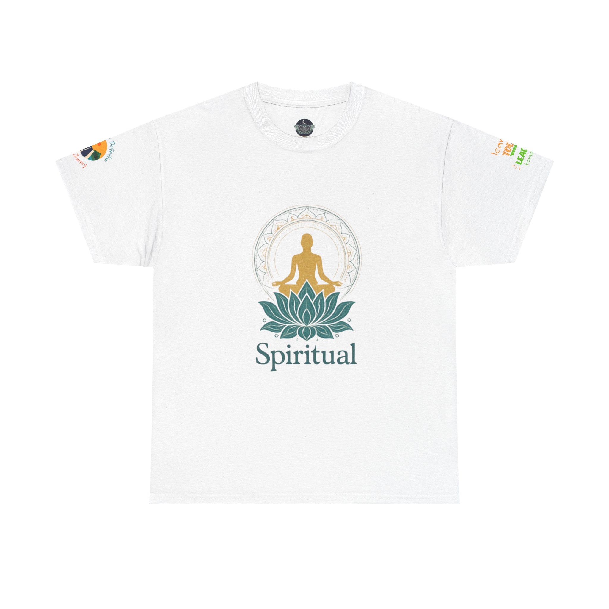 Spiritual Meditation Tee — Lotus Yoga Shirt with 'One who looks within is wise' Quote