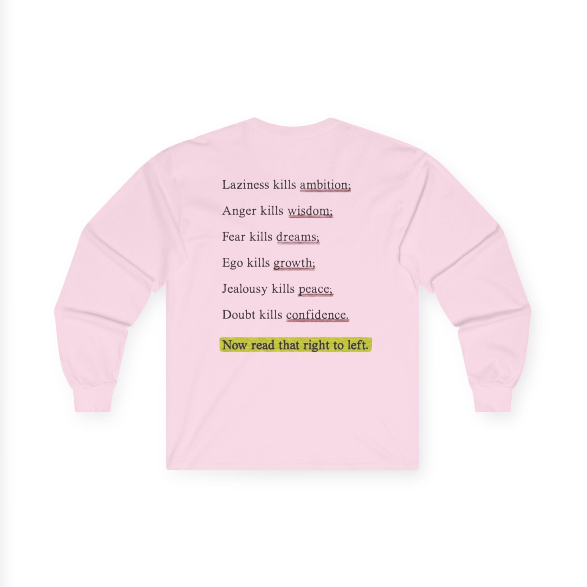 Long Sleeve Tee — "Keep Going: Infinite Progress" Motivational Shirt