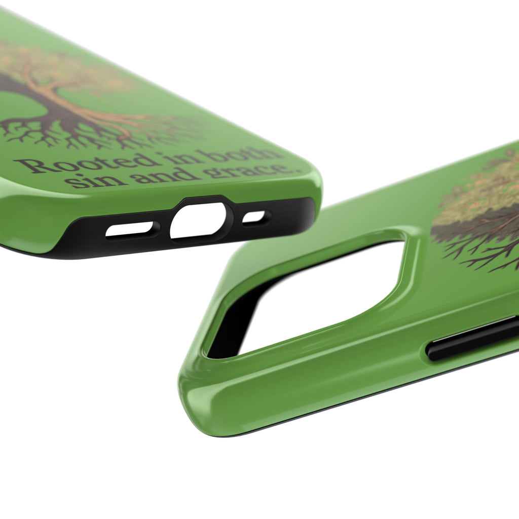 Rooted in Both Sin and Grace Tough Phone Case — Tree of Life Christian Phone Cover