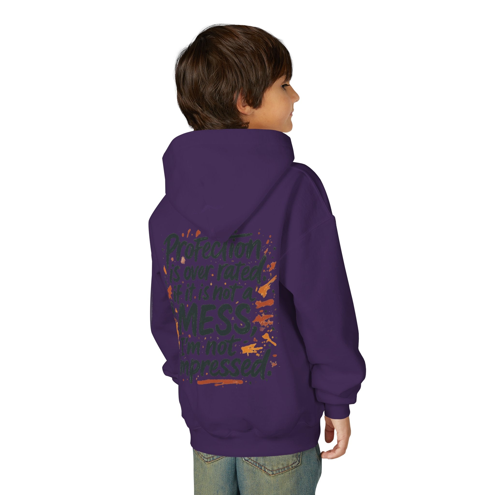 Youth Hoodie — "Children Messy Vibes" Graphic Hoodie (Back: "Profection is Overrated if It Is Not a Mess I'm not impressed")