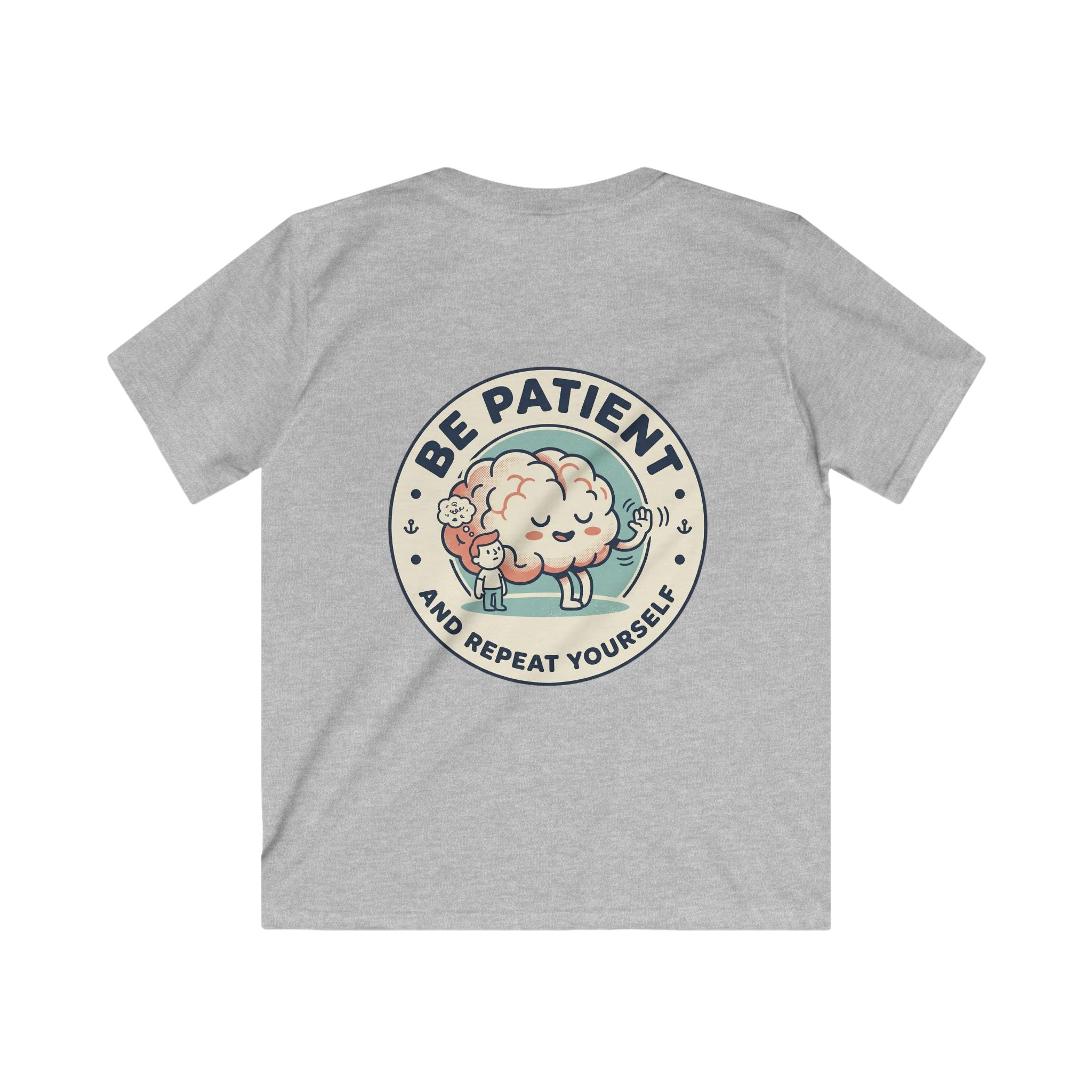 Kids ADHD Awareness Tee — 'Be Patient and Repeat Yourself' Kids T-Shirt