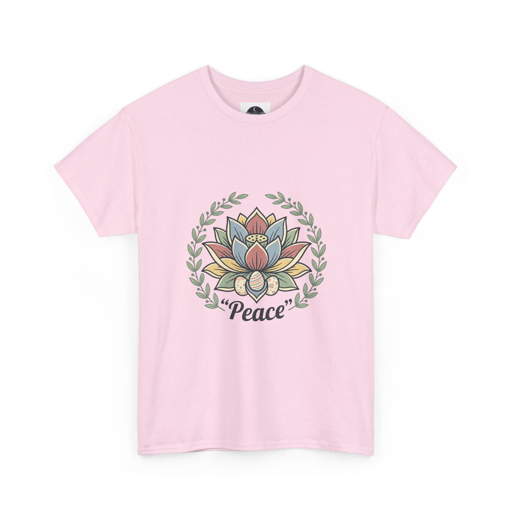 Peaceful Bunny “Hope to New Beginnings” Graphic Tee — Lotus & Floral Spiritual T-Shirt