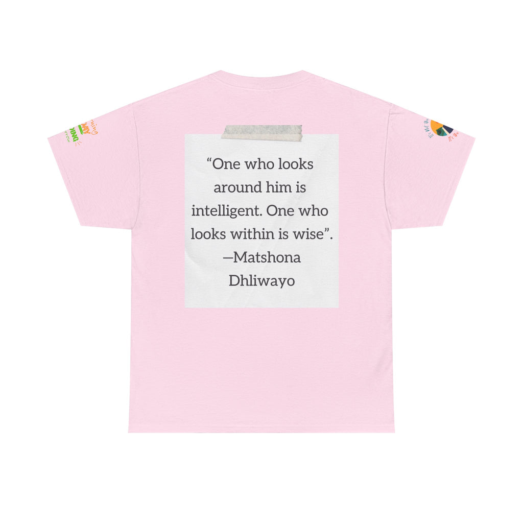 Spiritual Meditation Tee — Lotus Yoga Shirt with 'One who looks within is wise' Quote