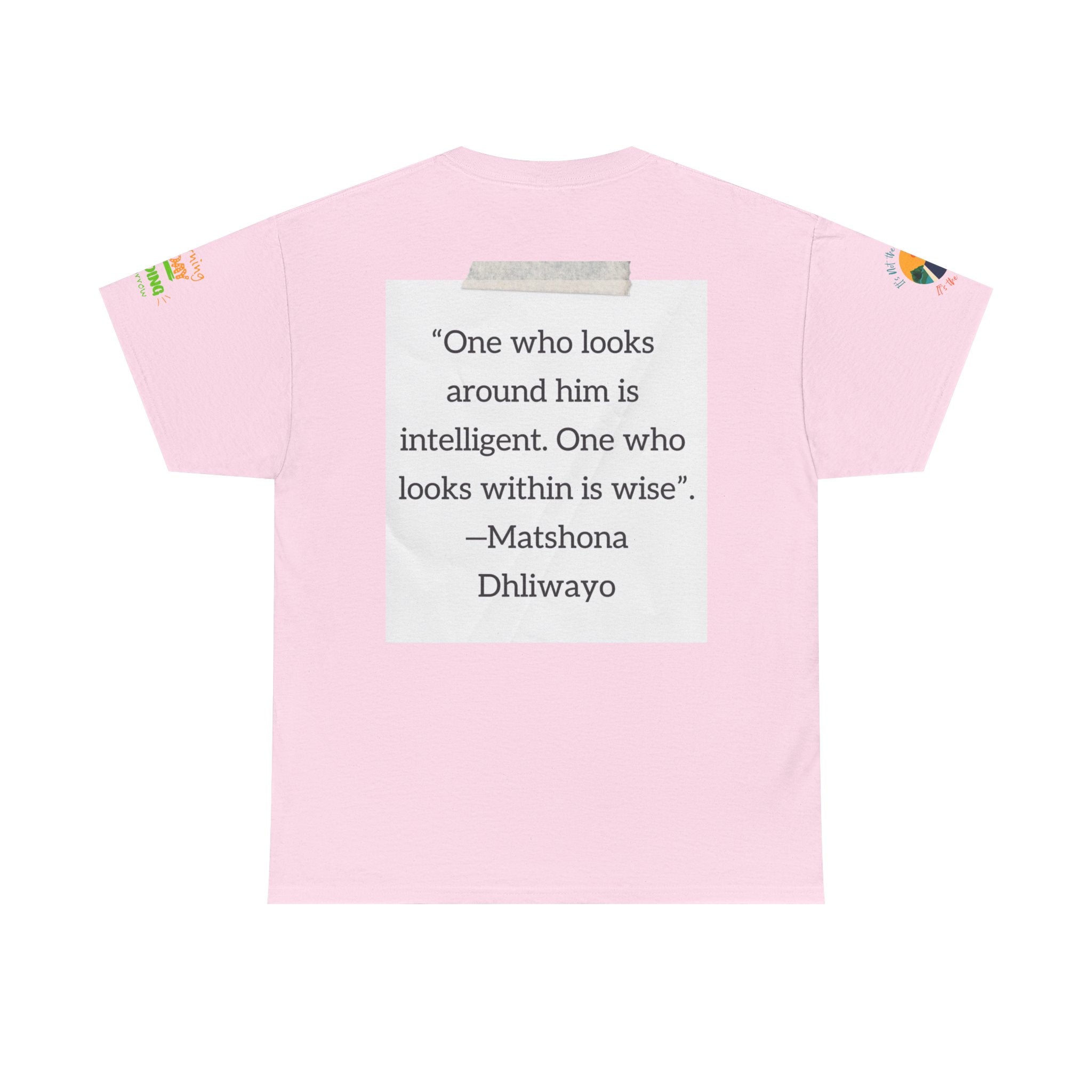 Spiritual Meditation Tee — Lotus Yoga Shirt with 'One who looks within is wise' Quote