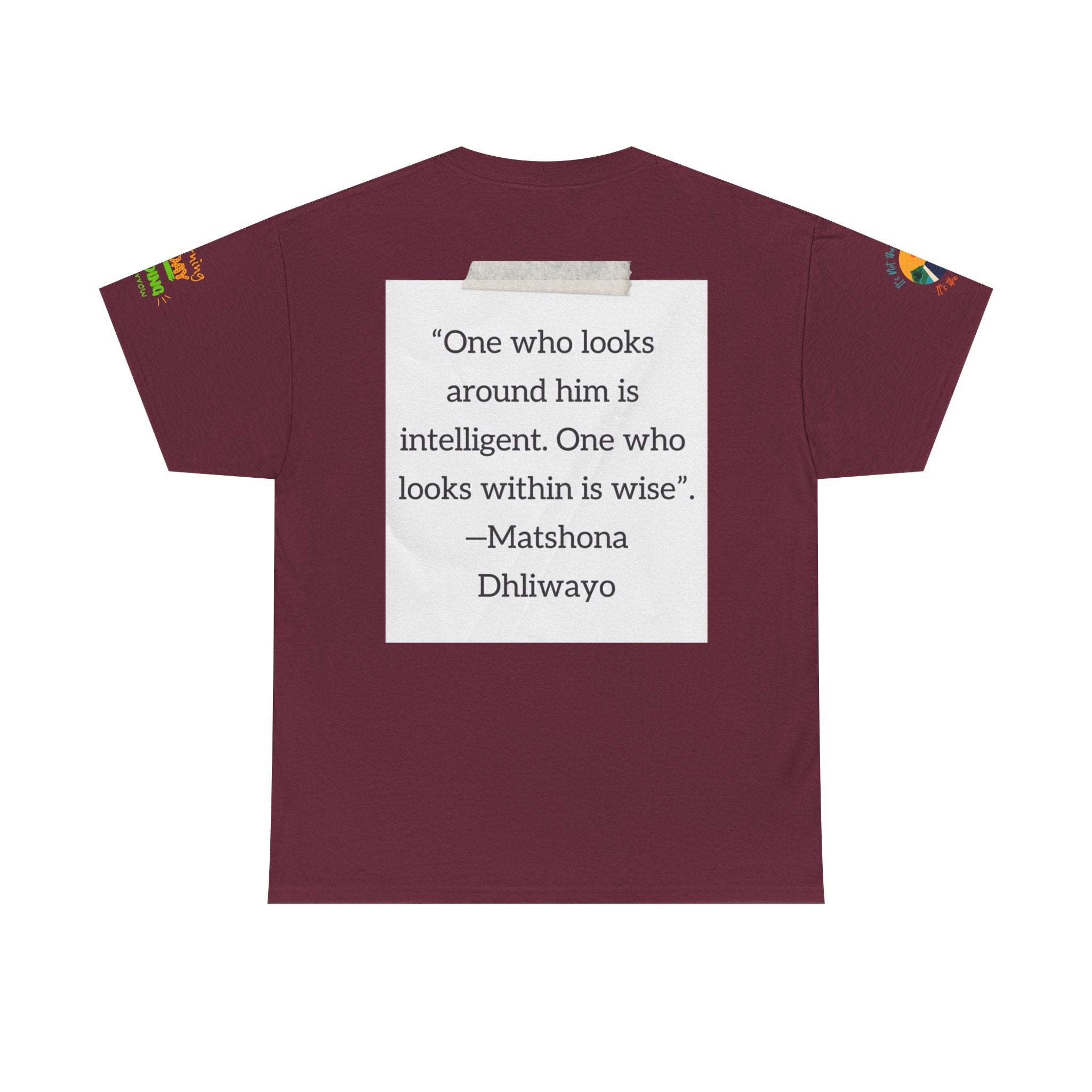 Spiritual Meditation Tee — Lotus Yoga Shirt with 'One who looks within is wise' Quote