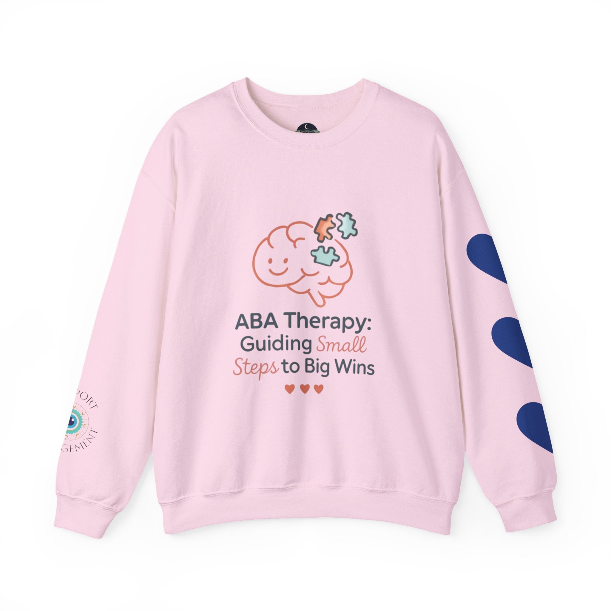 ABA Therapy Crewneck Sweatshirt – "Guiding Small Steps to Big Wins" | Progress Over Perfection