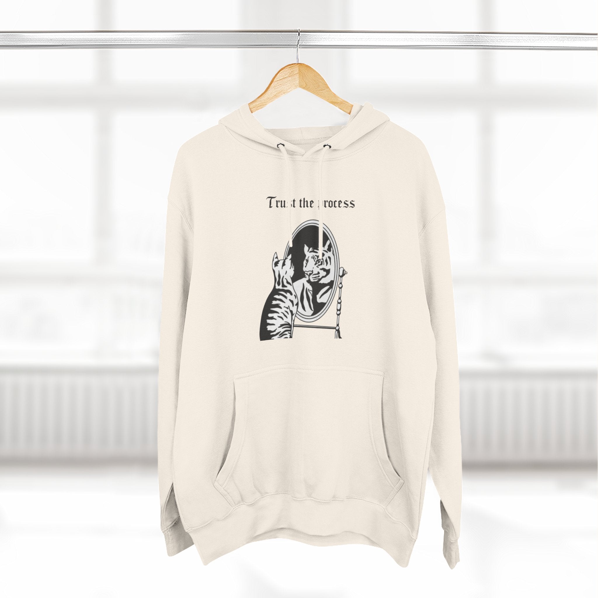 An inspiring comfy Fleece Hoodie — Three-Panel Pullover