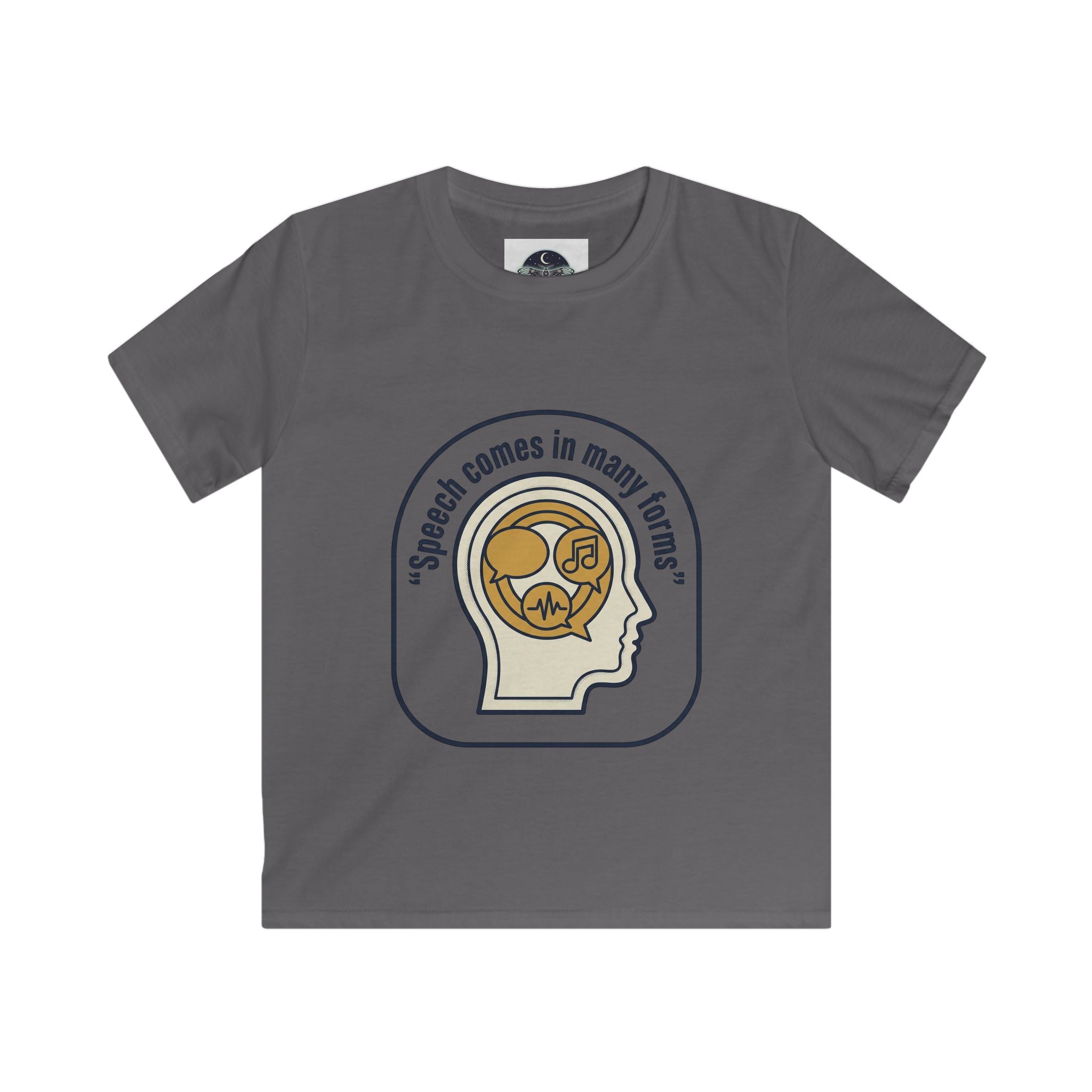 Kids T-Shirt — Autism Awareness "Speech Comes in Many Forms" (Different Not Less)