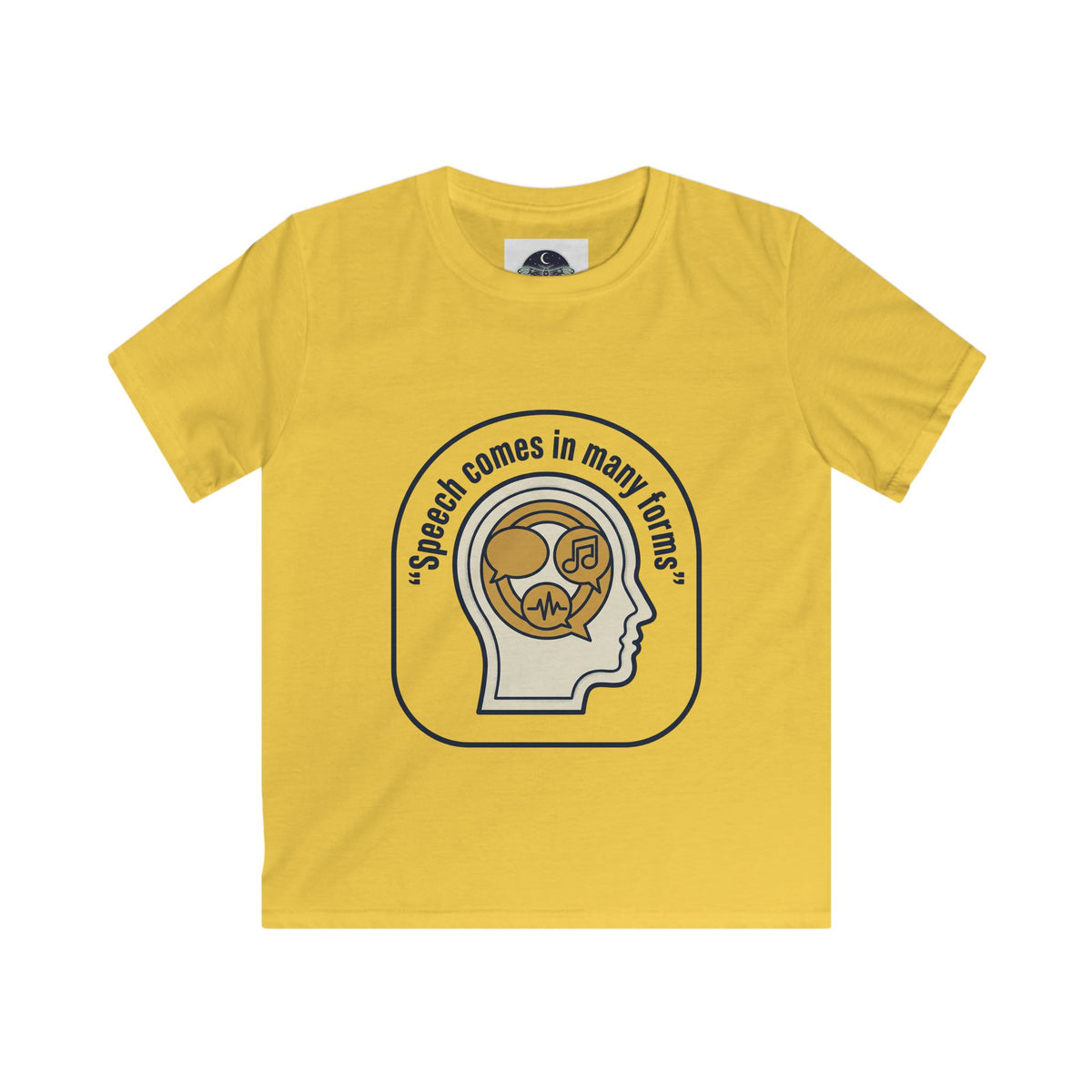 Kids T-Shirt — Autism Awareness "Speech Comes in Many Forms" (Different Not Less)