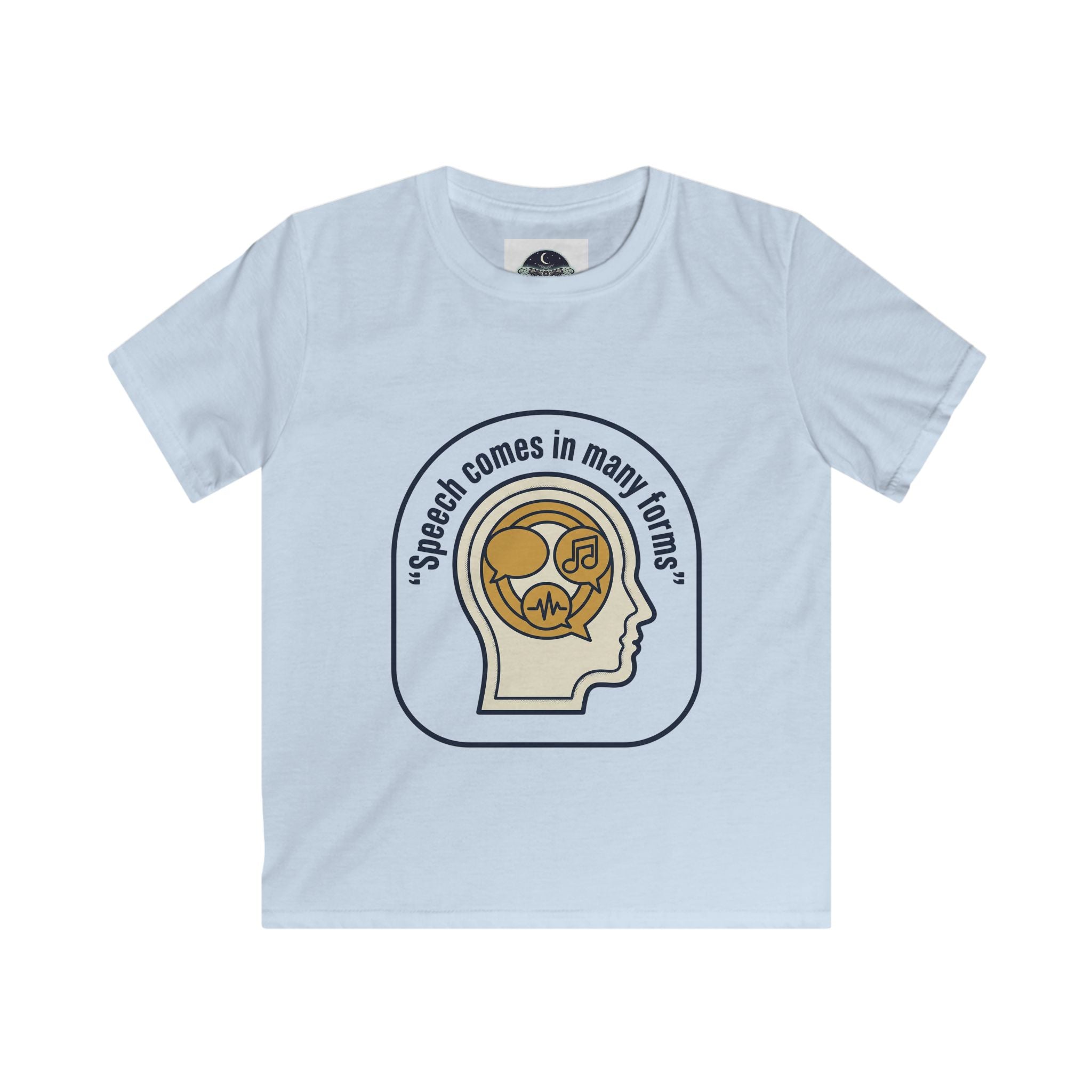 Kids T-Shirt — Autism Awareness "Speech Comes in Many Forms" (Different Not Less)