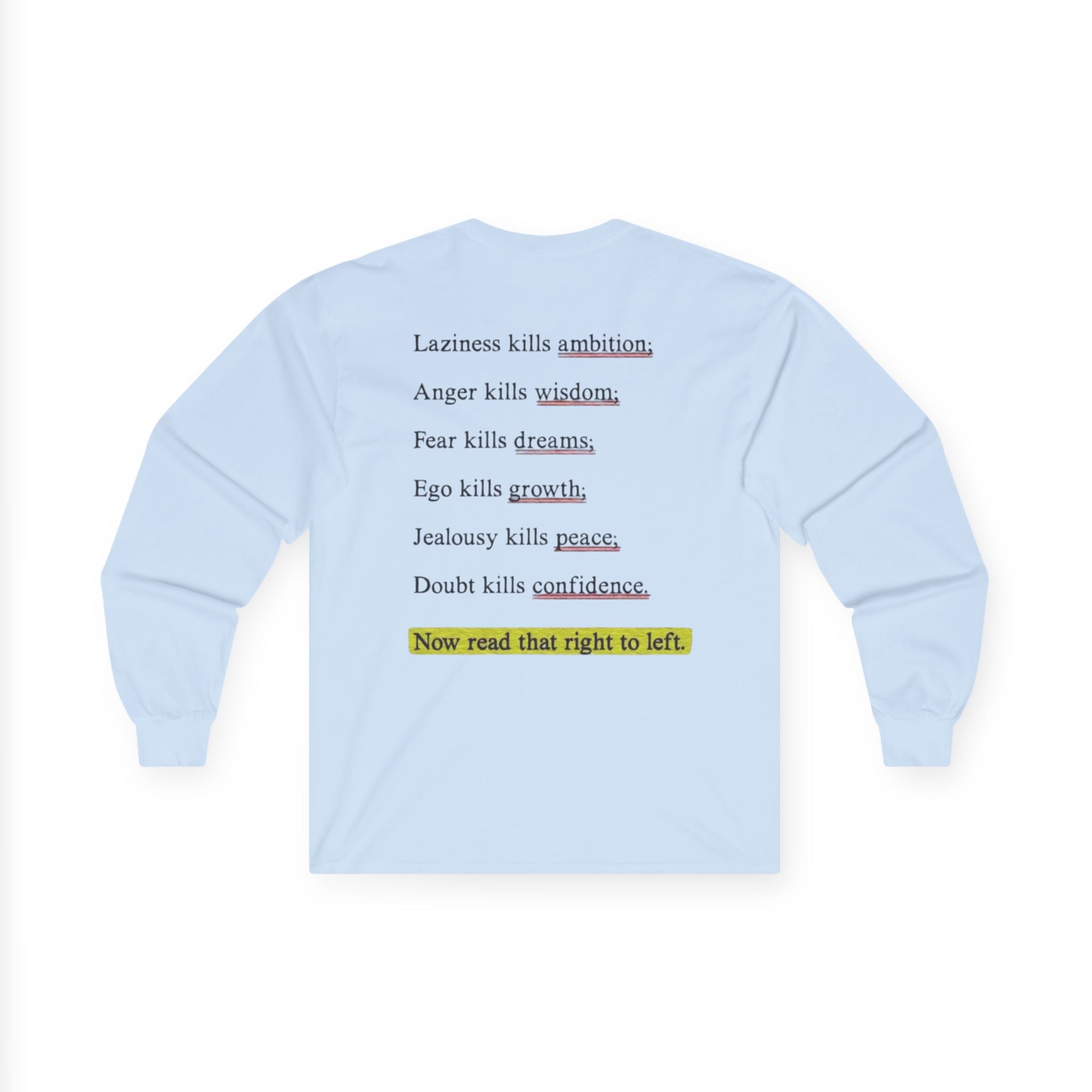 Long Sleeve Tee — "Keep Going: Infinite Progress" Motivational Shirt