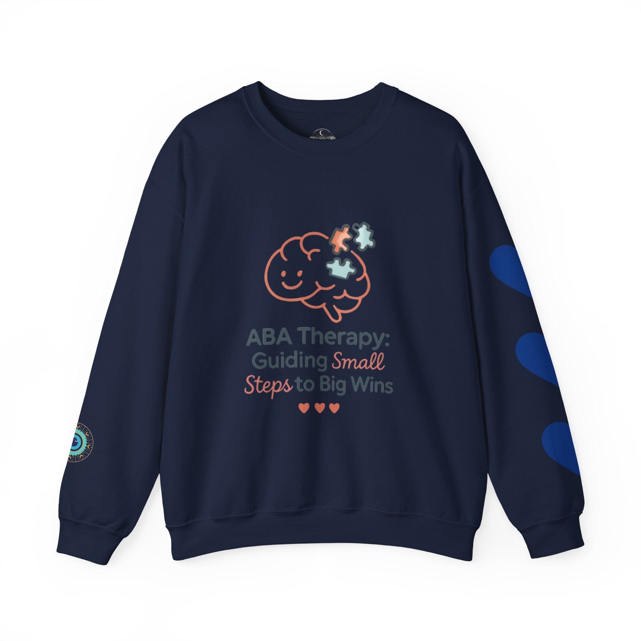 ABA Therapy Crewneck Sweatshirt – "Guiding Small Steps to Big Wins" | Progress Over Perfection