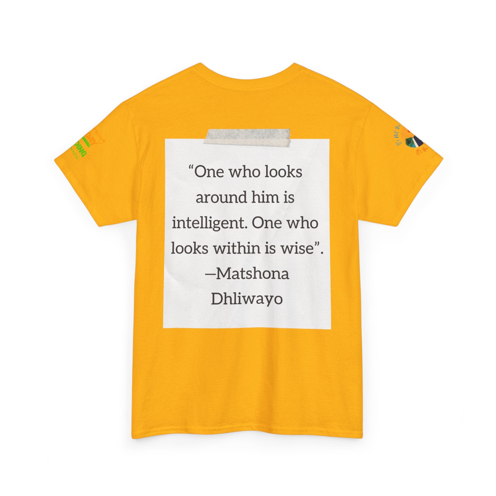 Spiritual Meditation Tee — Lotus Yoga Shirt with 'One who looks within is wise' Quote
