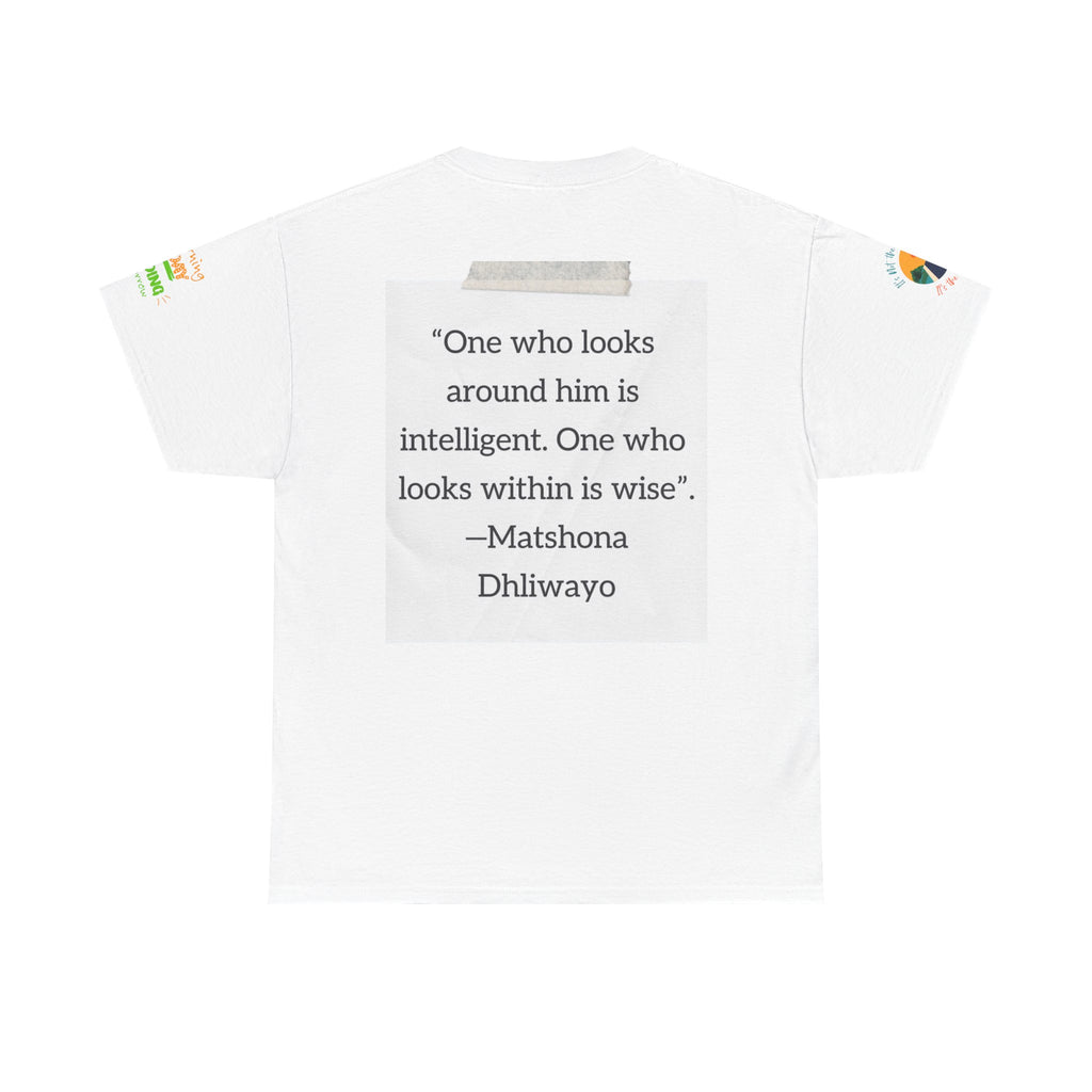 Spiritual Meditation Tee — Lotus Yoga Shirt with 'One who looks within is wise' Quote