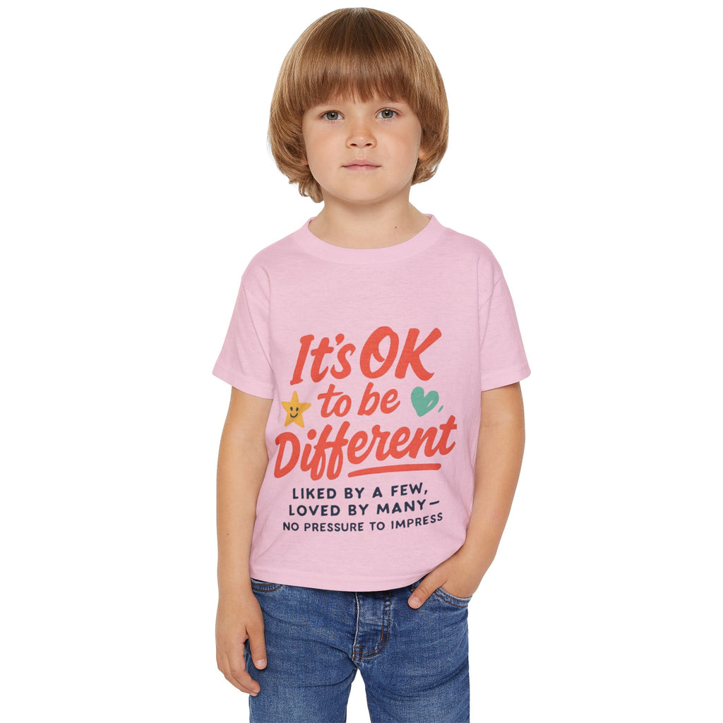 Toddler T-Shirt — "It's OK to be Different" Positive Message Tee