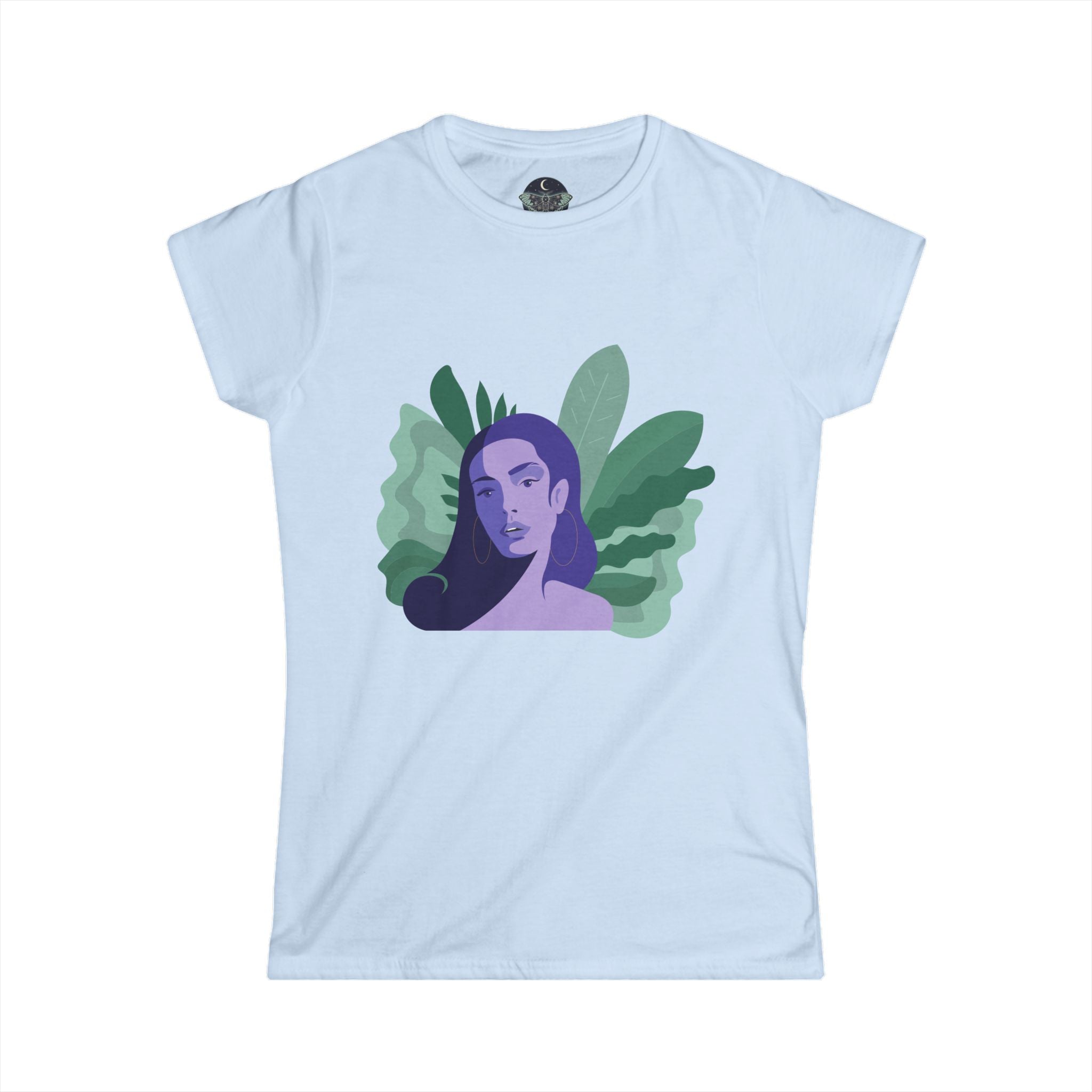 Feminist Graphic Tee — "Woman Up" Empowerment T-Shirt with Botanical Portrait