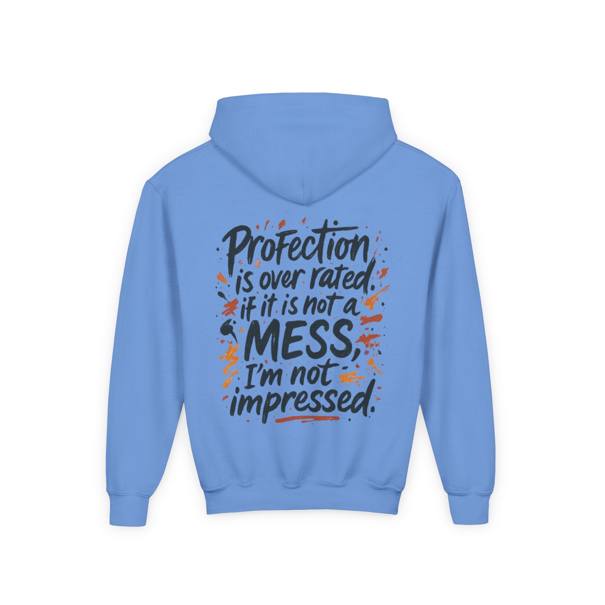 Youth Hoodie — "Children Messy Vibes" Graphic Hoodie (Back: "Profection is Overrated if It Is Not a Mess I'm not impressed")