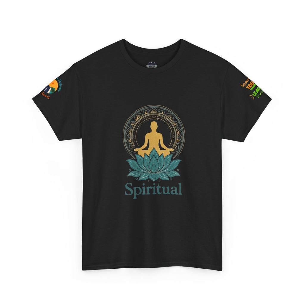 Spiritual Meditation Tee — Lotus Yoga Shirt with 'One who looks within is wise' Quote