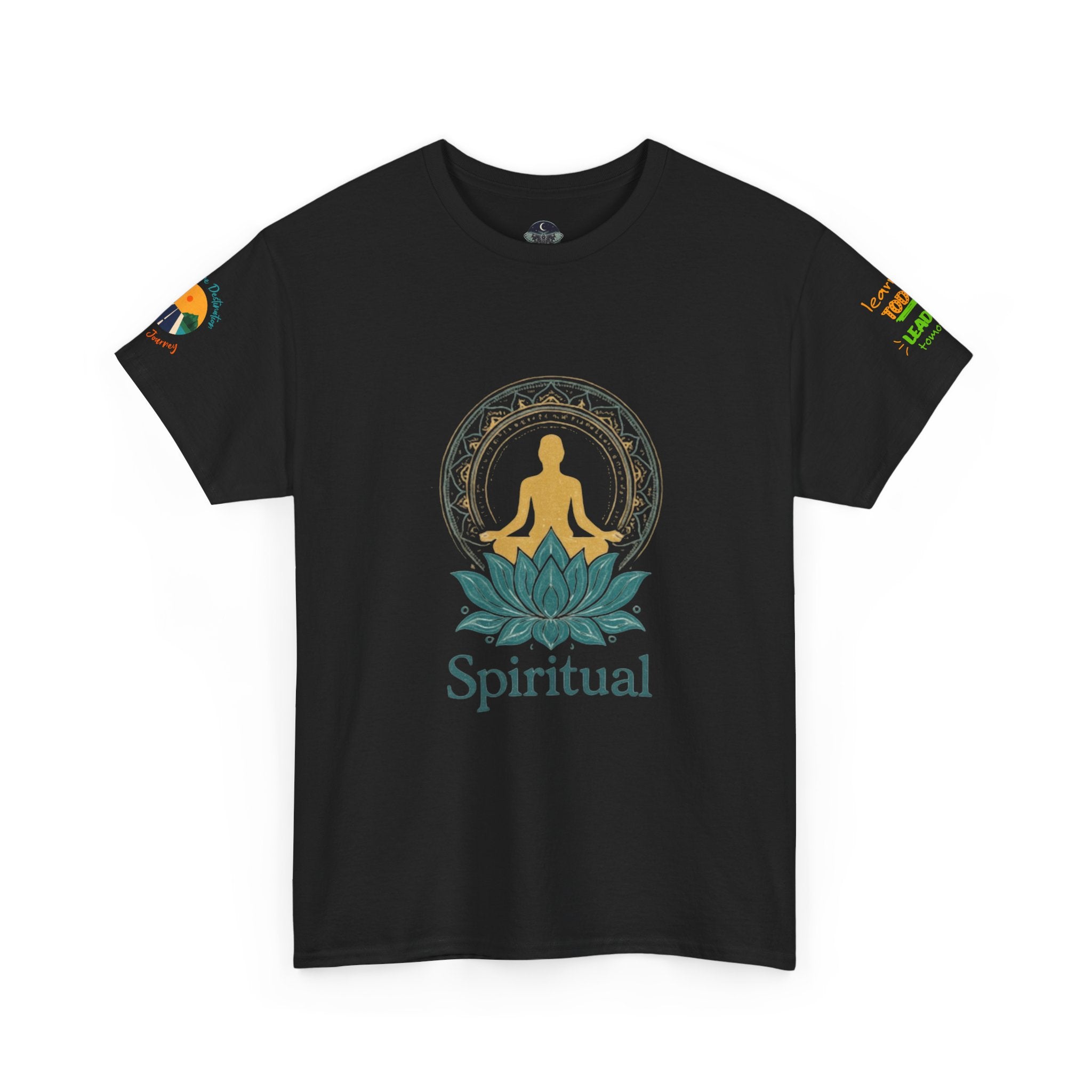 Spiritual Meditation Tee — Lotus Yoga Shirt with 'One who looks within is wise' Quote