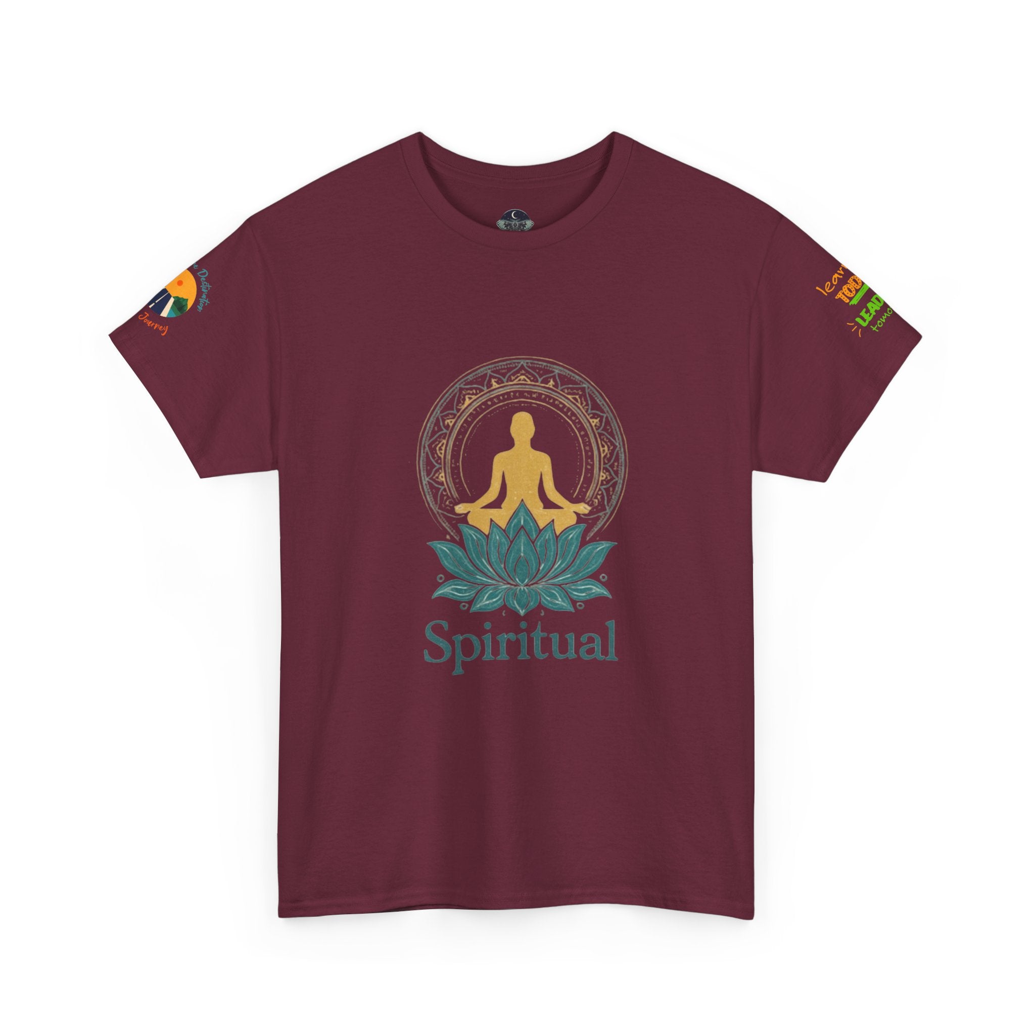 Spiritual Meditation Tee — Lotus Yoga Shirt with 'One who looks within is wise' Quote