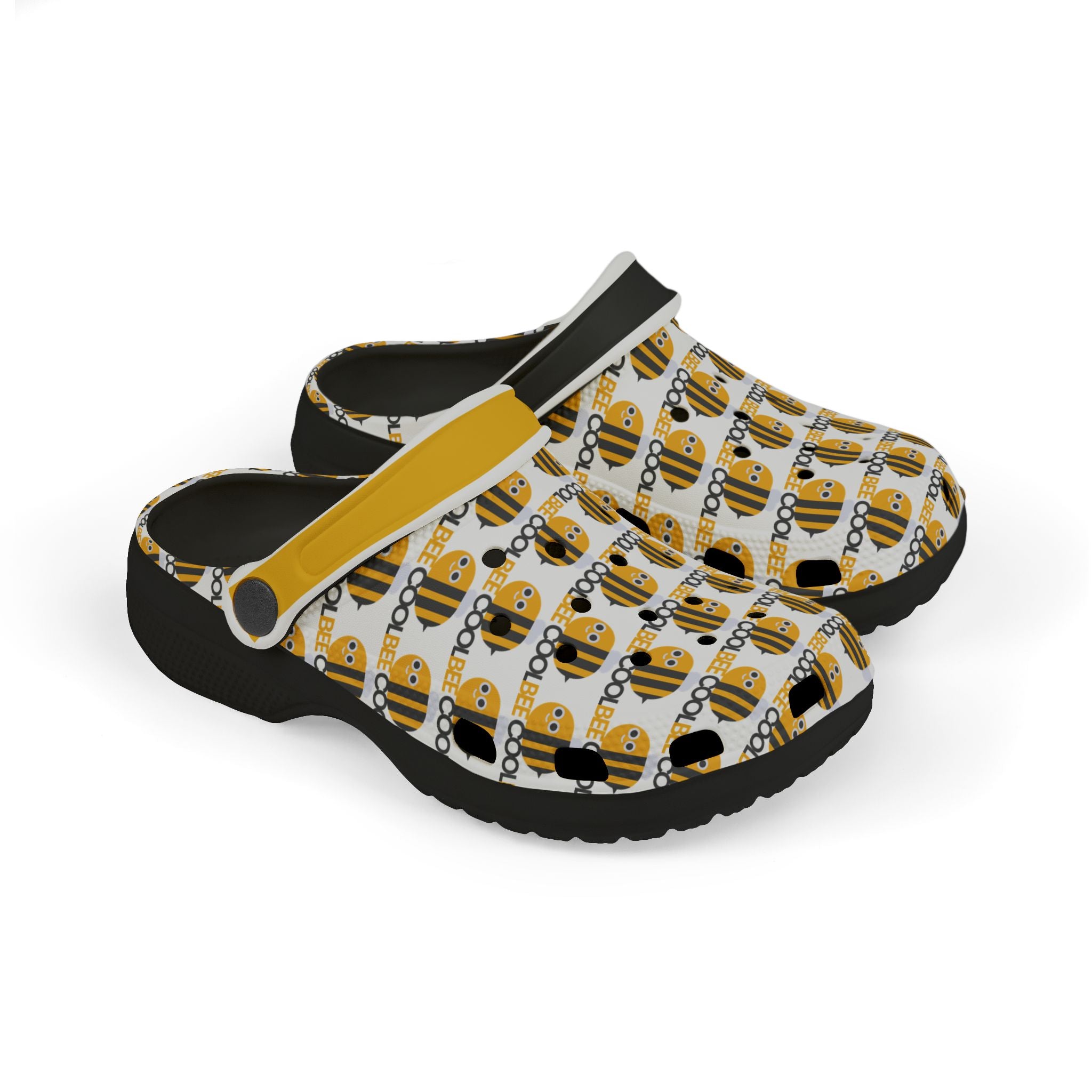 Kids Bee Pattern Clogs - "Cool Bee" EVA Foam Slip-Ons