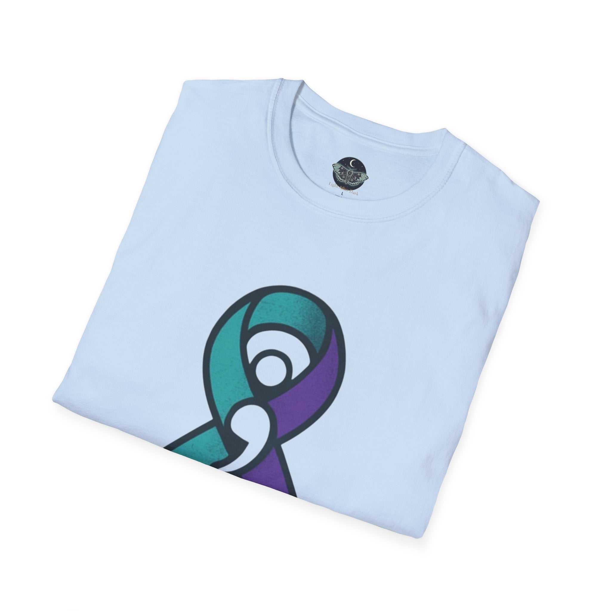 Survivor Awareness T-Shirt — Teal & Purple Ribbon “I’m Still Here” Design