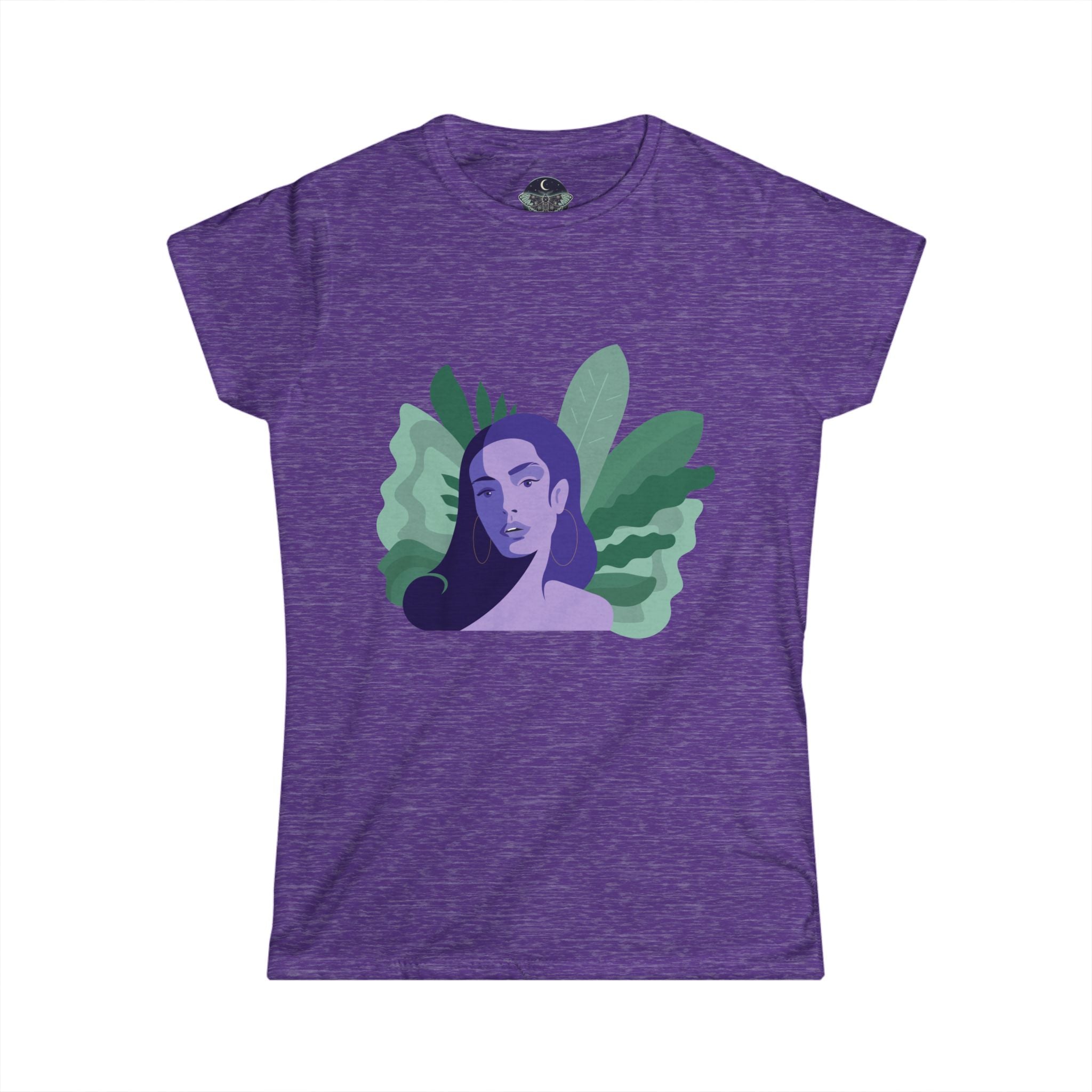 Feminist Graphic Tee — "Woman Up" Empowerment T-Shirt with Botanical Portrait