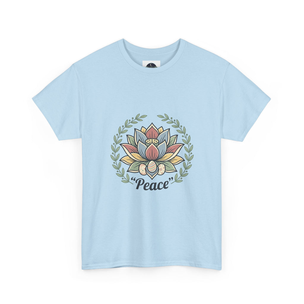 Peaceful Bunny “Hope to New Beginnings” Graphic Tee — Lotus & Floral Spiritual T-Shirt