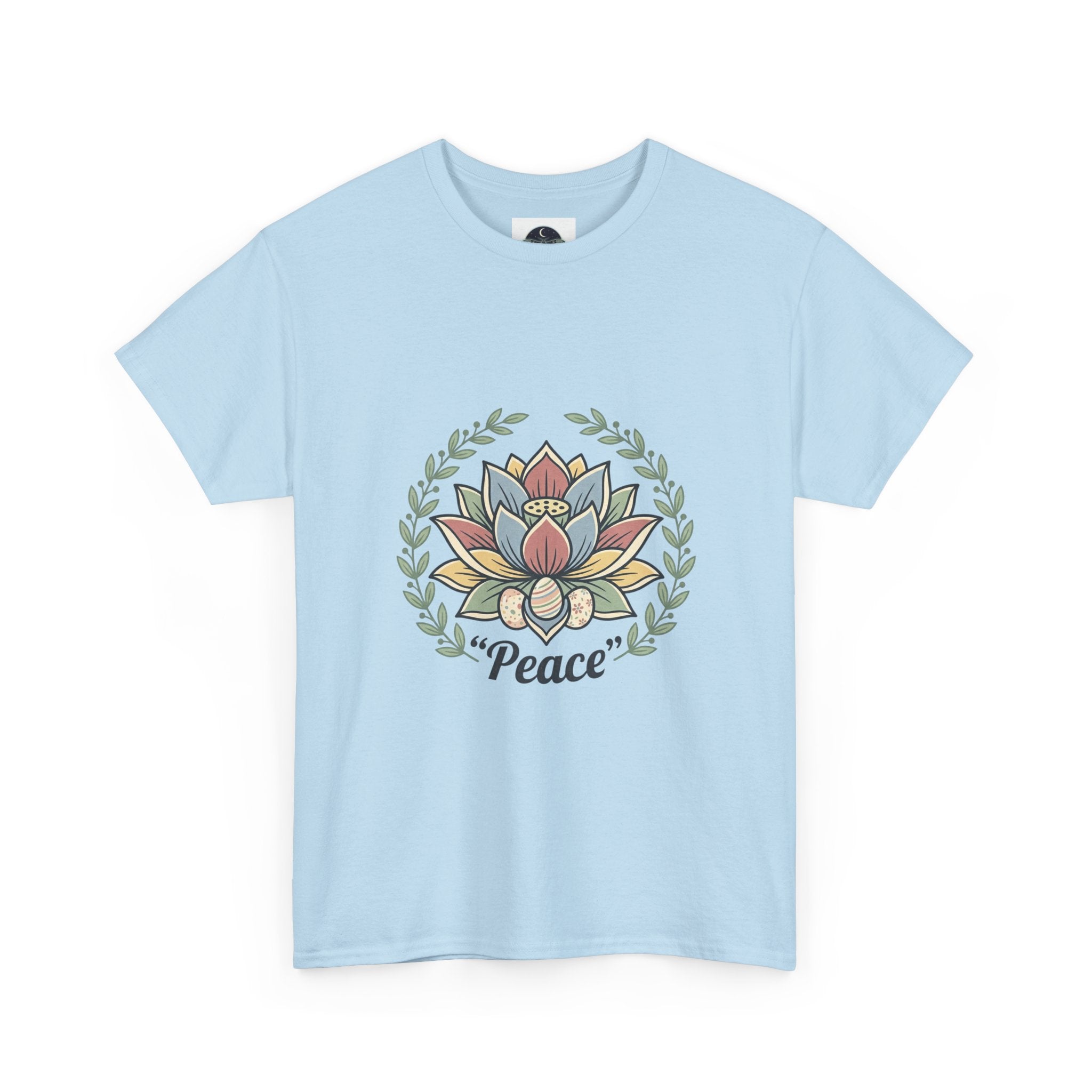 Peaceful Bunny “Hope to New Beginnings” Graphic Tee — Lotus & Floral Spiritual T-Shirt