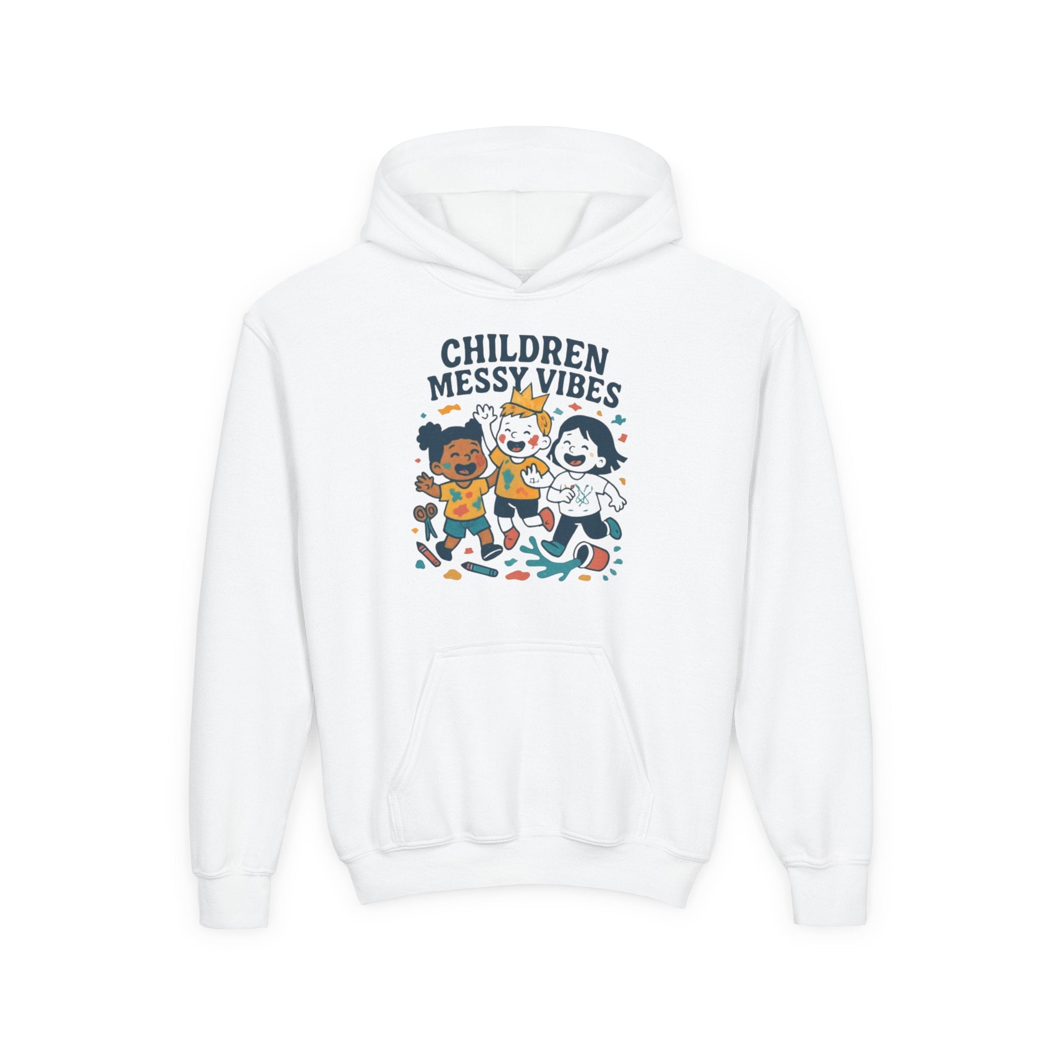 Youth Hoodie — "Children Messy Vibes" Graphic Hoodie (Back: "Profection is Overrated if It Is Not a Mess I'm not impressed")