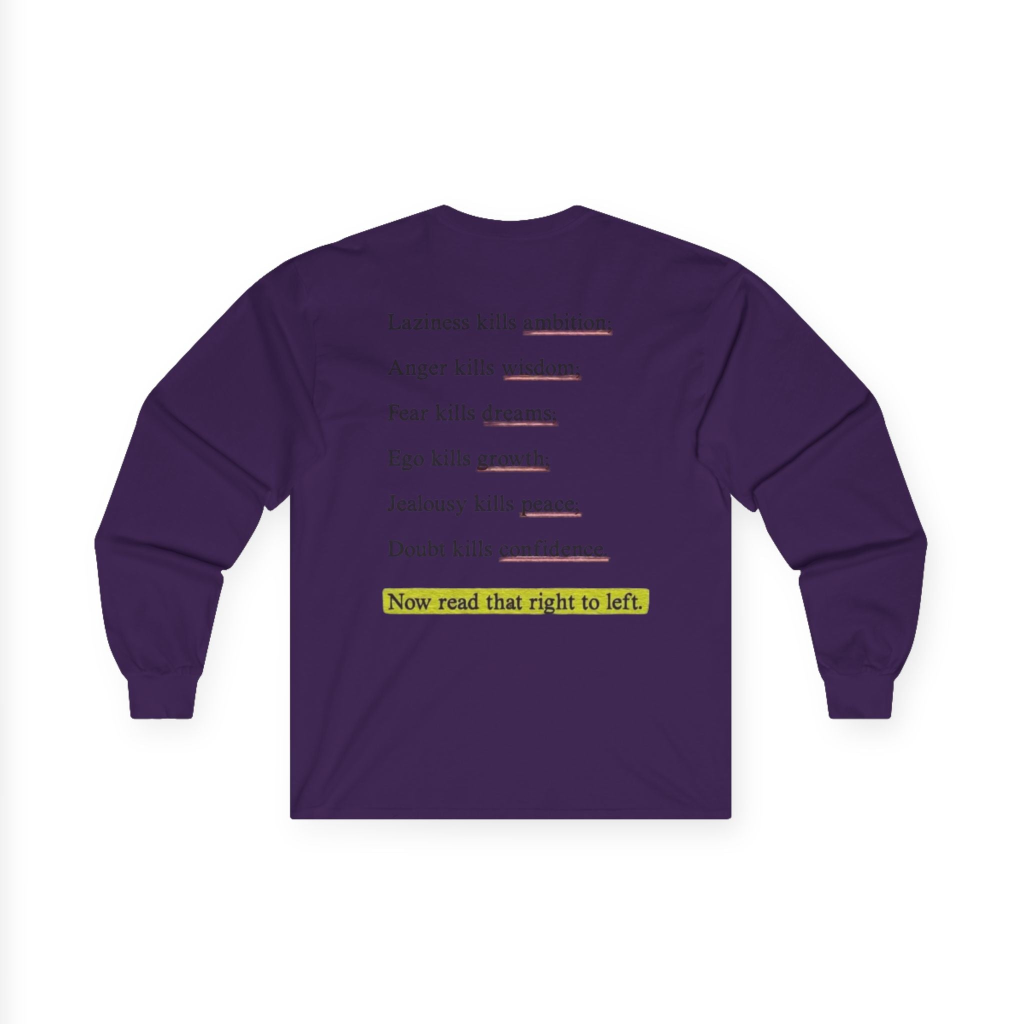 Long Sleeve Tee — "Keep Going: Infinite Progress" Motivational Shirt
