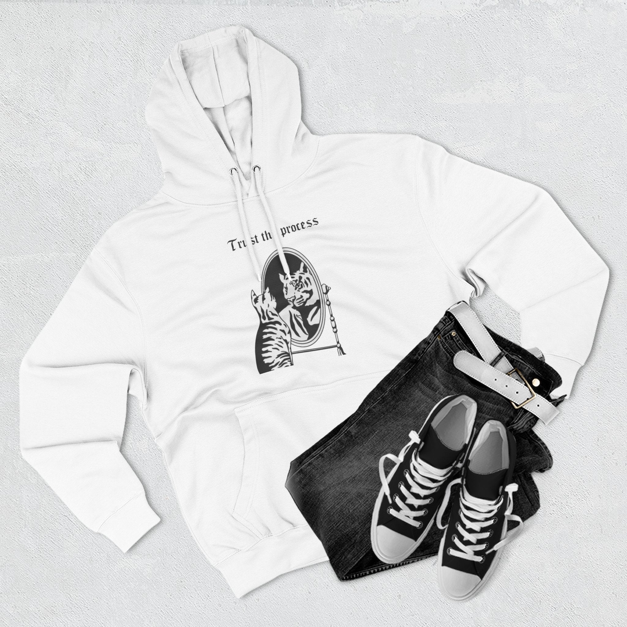 An inspiring comfy Fleece Hoodie — Three-Panel Pullover