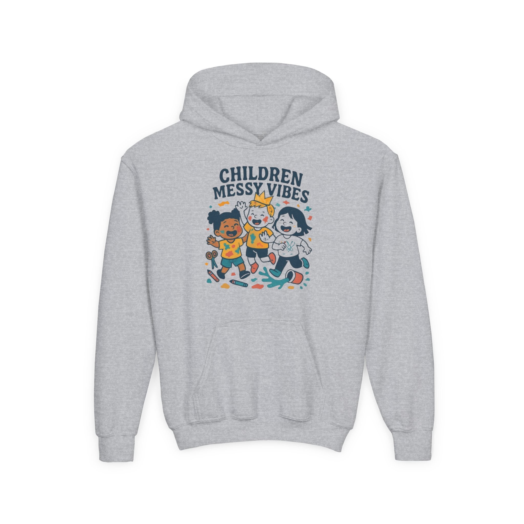 Youth Hoodie — "Children Messy Vibes" Graphic Hoodie (Back: "Profection is Overrated if It Is Not a Mess I'm not impressed")