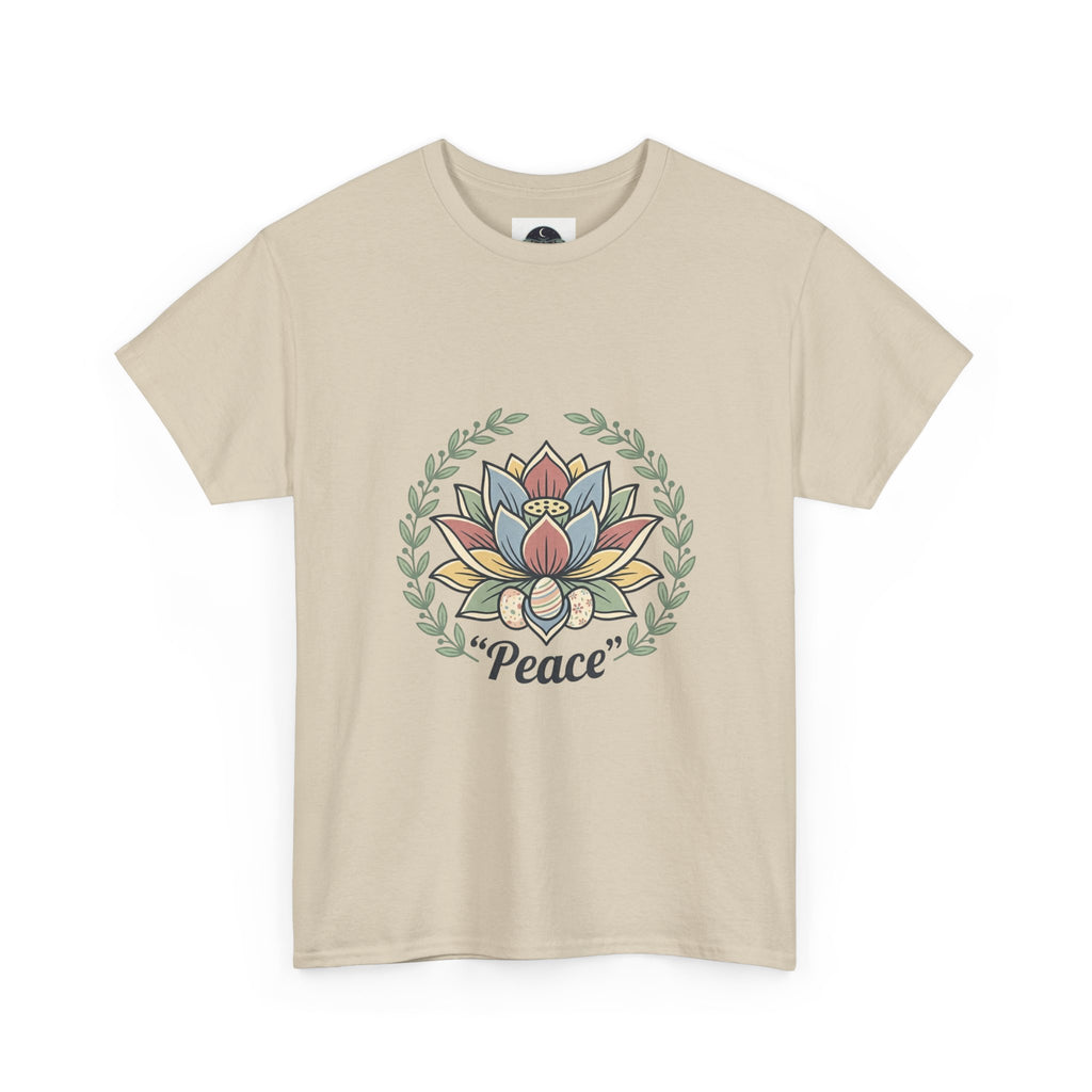 Peaceful Bunny “Hope to New Beginnings” Graphic Tee — Lotus & Floral Spiritual T-Shirt