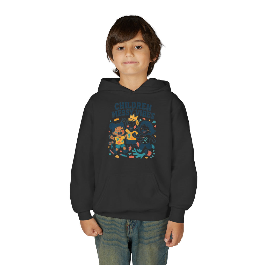 Youth Hoodie — "Children Messy Vibes" Graphic Hoodie (Back: "Profection is Overrated if It Is Not a Mess I'm not impressed")