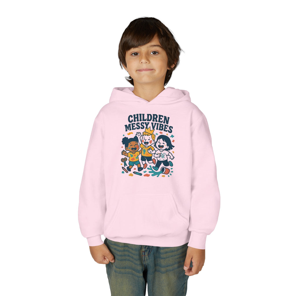 Youth Hoodie — "Children Messy Vibes" Graphic Hoodie (Back: "Profection is Overrated if It Is Not a Mess I'm not impressed")