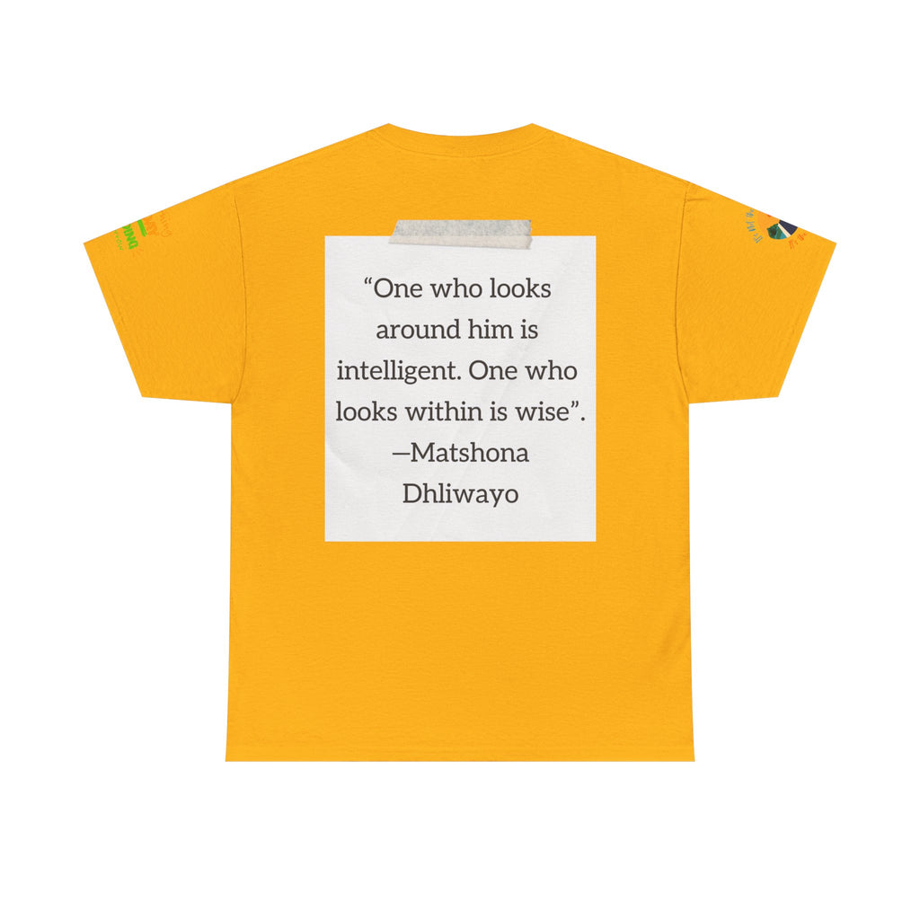 Spiritual Meditation Tee — Lotus Yoga Shirt with 'One who looks within is wise' Quote