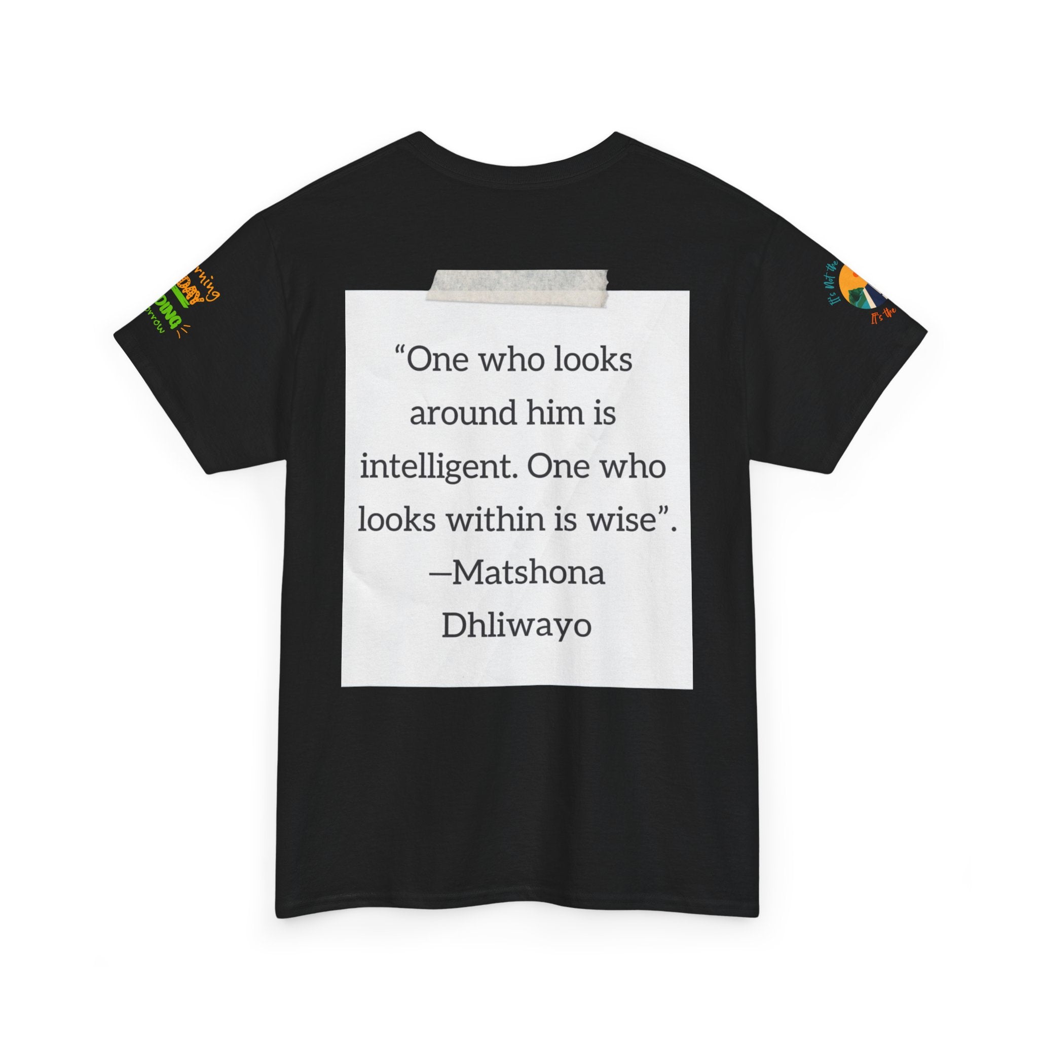 Spiritual Meditation Tee — Lotus Yoga Shirt with 'One who looks within is wise' Quote