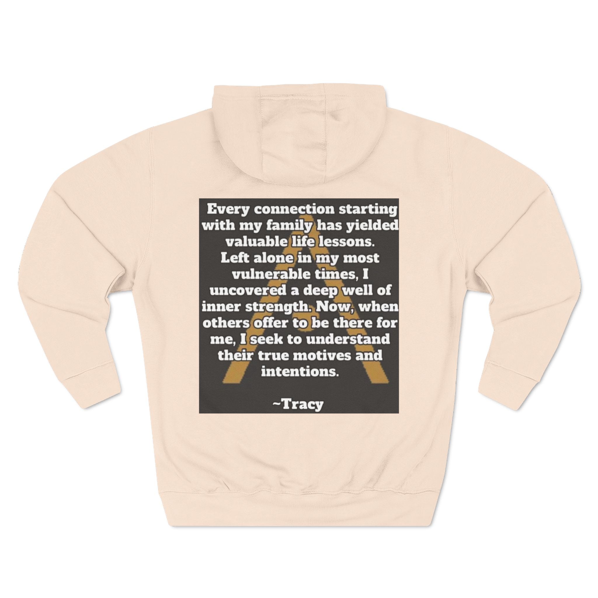 An inspiring comfy Fleece Hoodie — Three-Panel Pullover