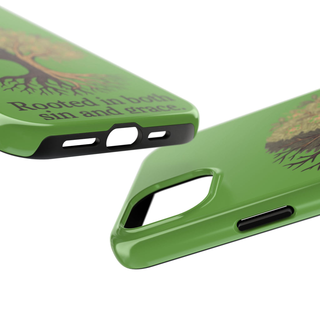 Rooted in Both Sin and Grace Tough Phone Case — Tree of Life Christian Phone Cover