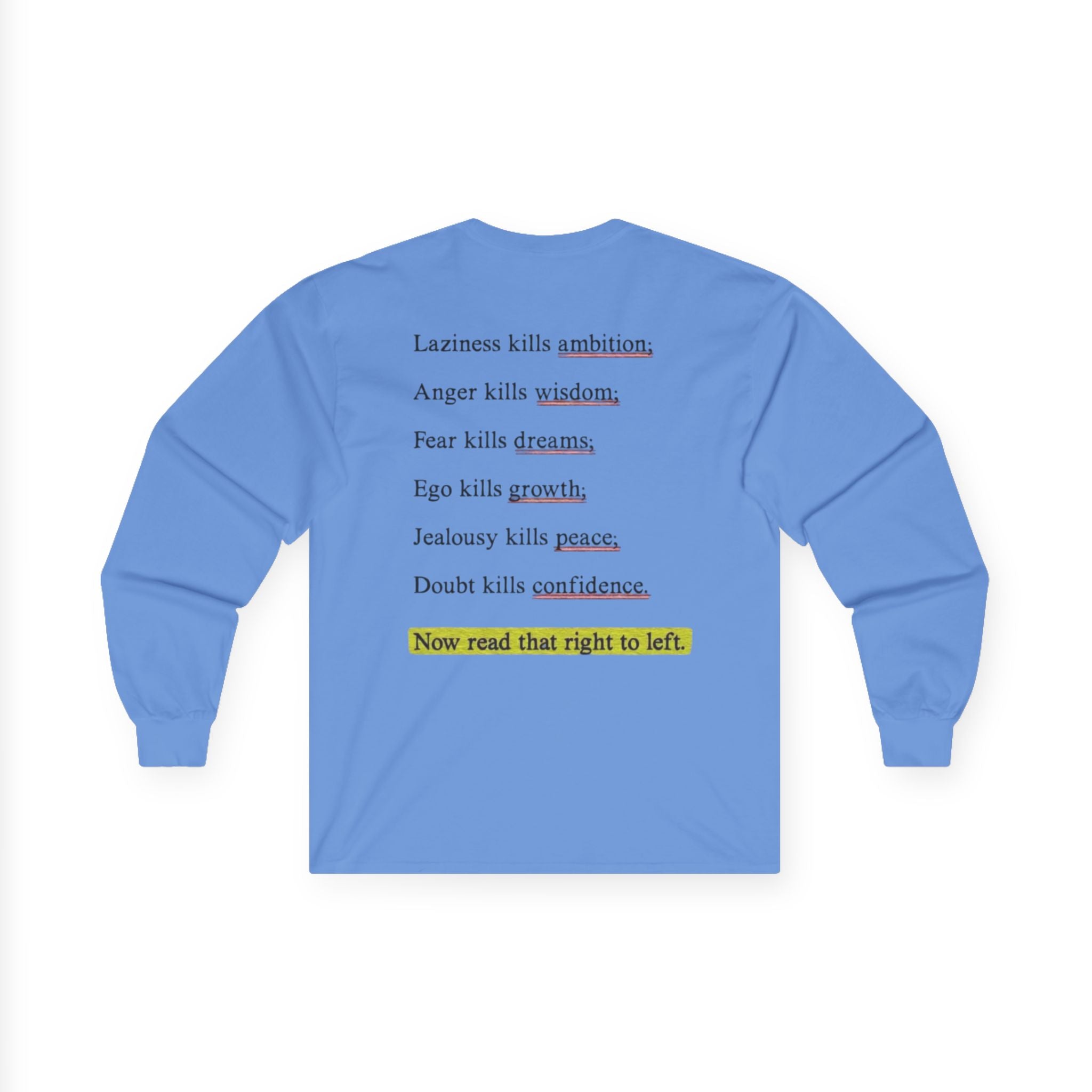 Long Sleeve Tee — "Keep Going: Infinite Progress" Motivational Shirt