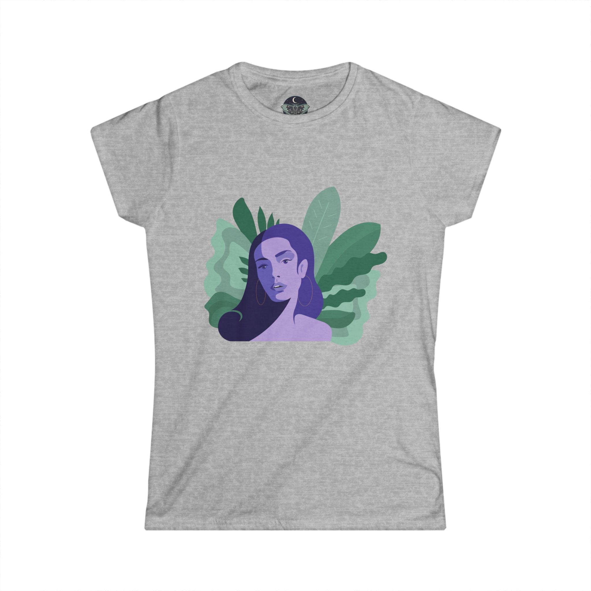 Feminist Graphic Tee — "Woman Up" Empowerment T-Shirt with Botanical Portrait