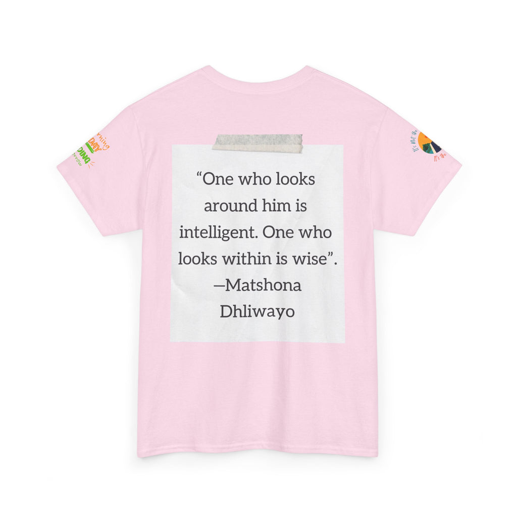 Spiritual Meditation Tee — Lotus Yoga Shirt with 'One who looks within is wise' Quote