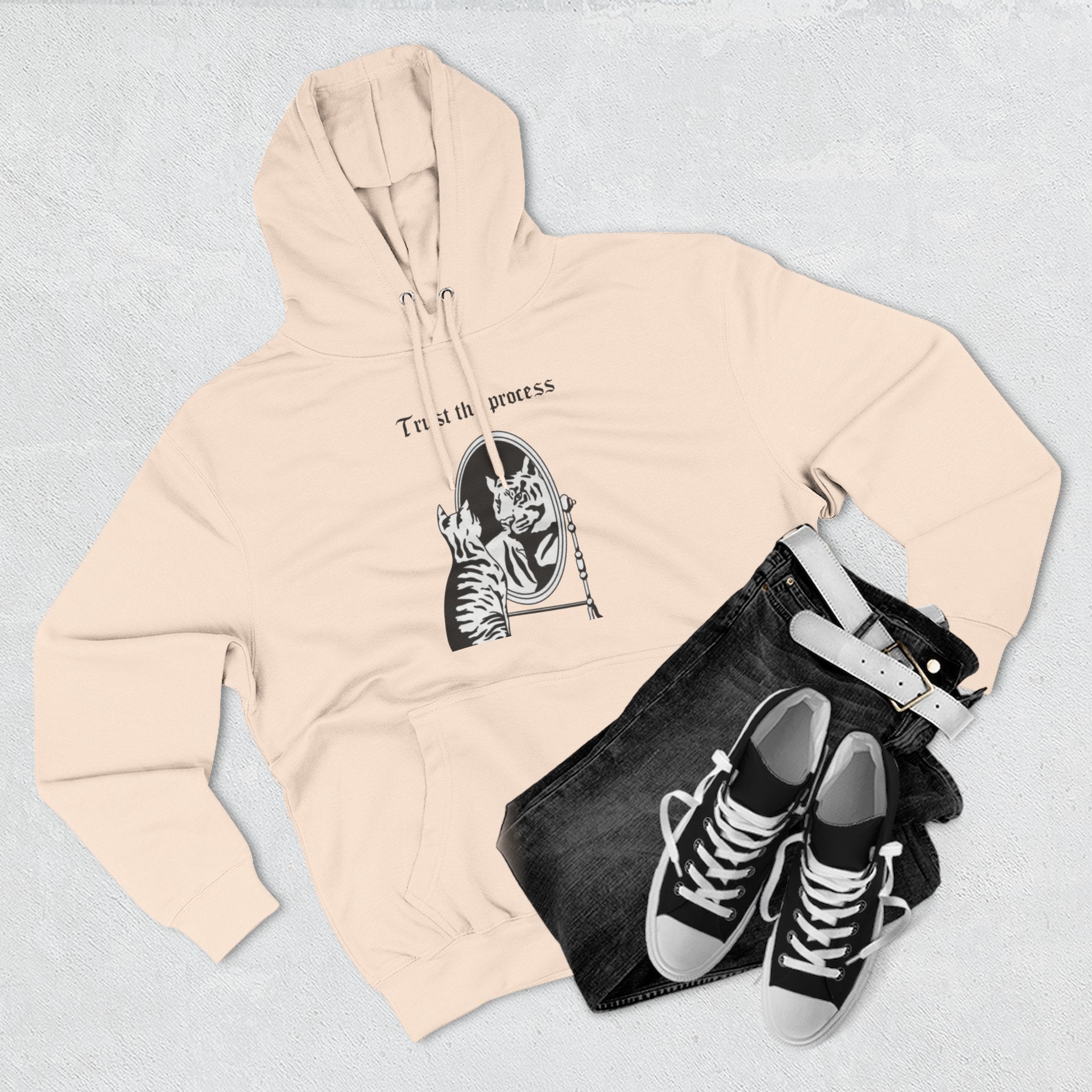An inspiring comfy Fleece Hoodie — Three-Panel Pullover