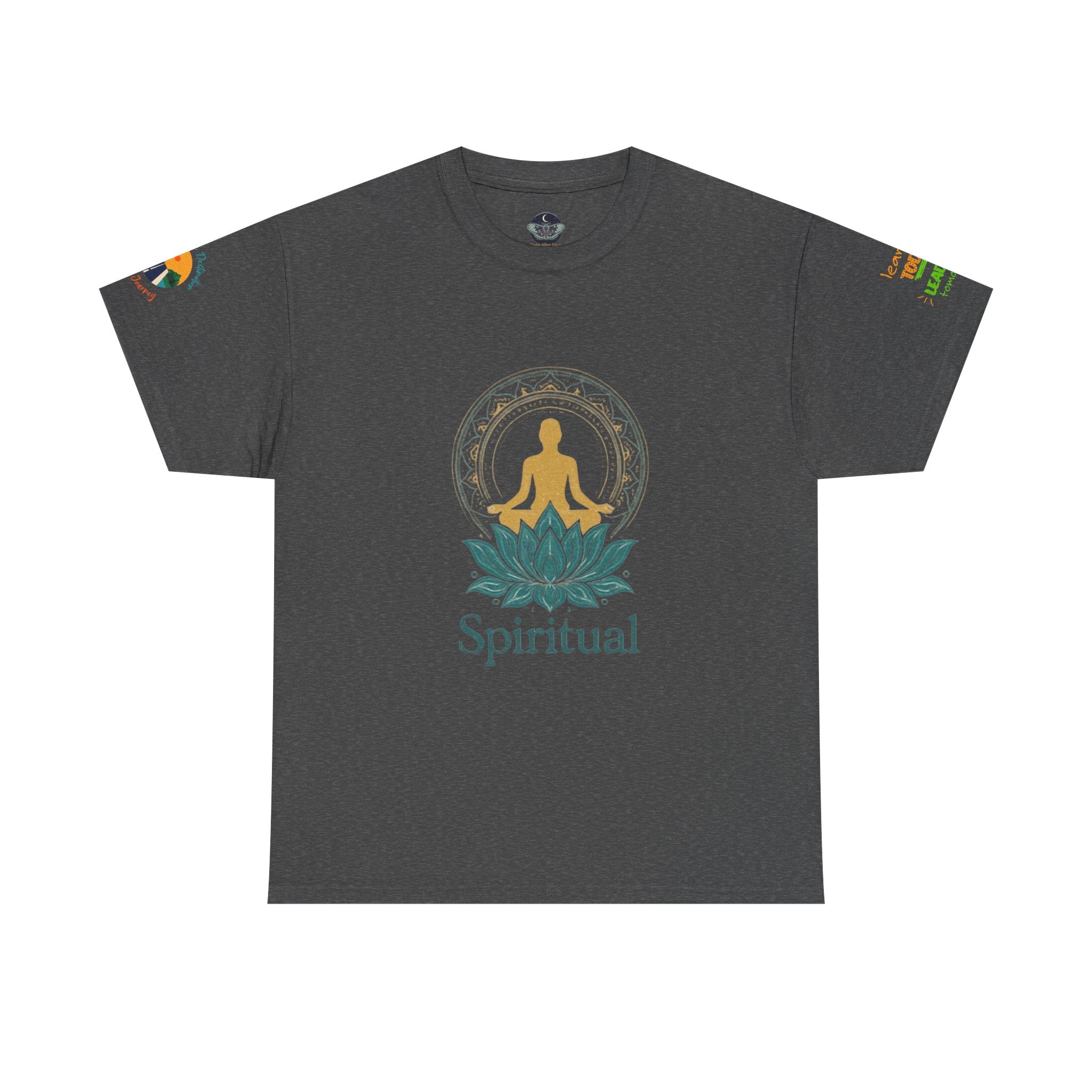 Spiritual Meditation Tee — Lotus Yoga Shirt with 'One who looks within is wise' Quote