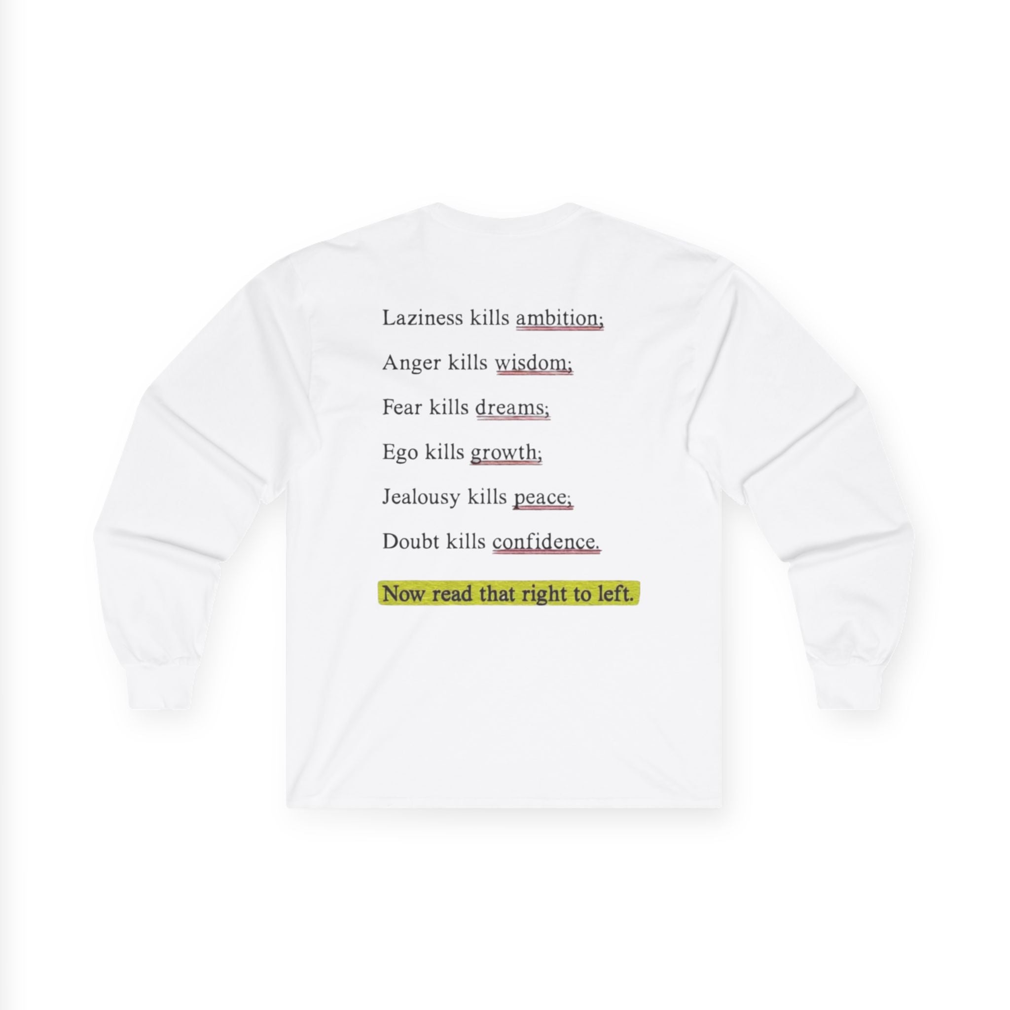 Long Sleeve Tee — "Keep Going: Infinite Progress" Motivational Shirt