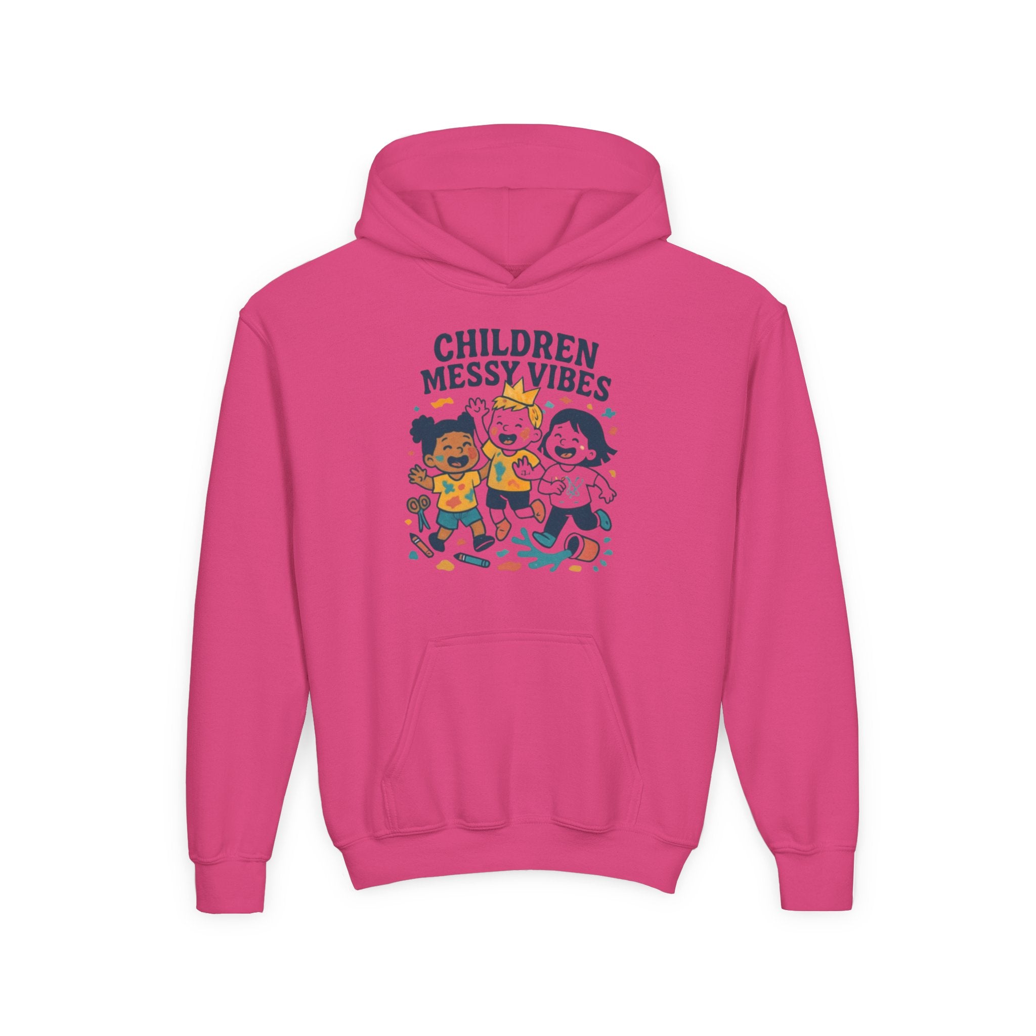 Youth Hoodie — "Children Messy Vibes" Graphic Hoodie (Back: "Profection is Overrated if It Is Not a Mess I'm not impressed")