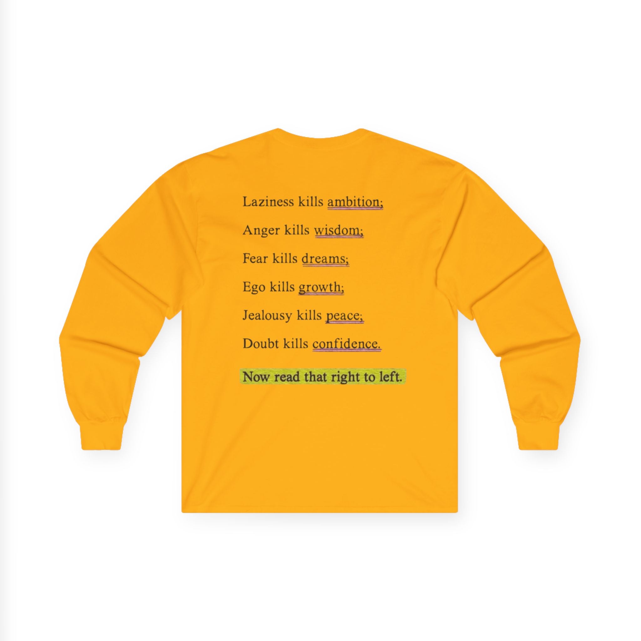 Long Sleeve Tee — "Keep Going: Infinite Progress" Motivational Shirt