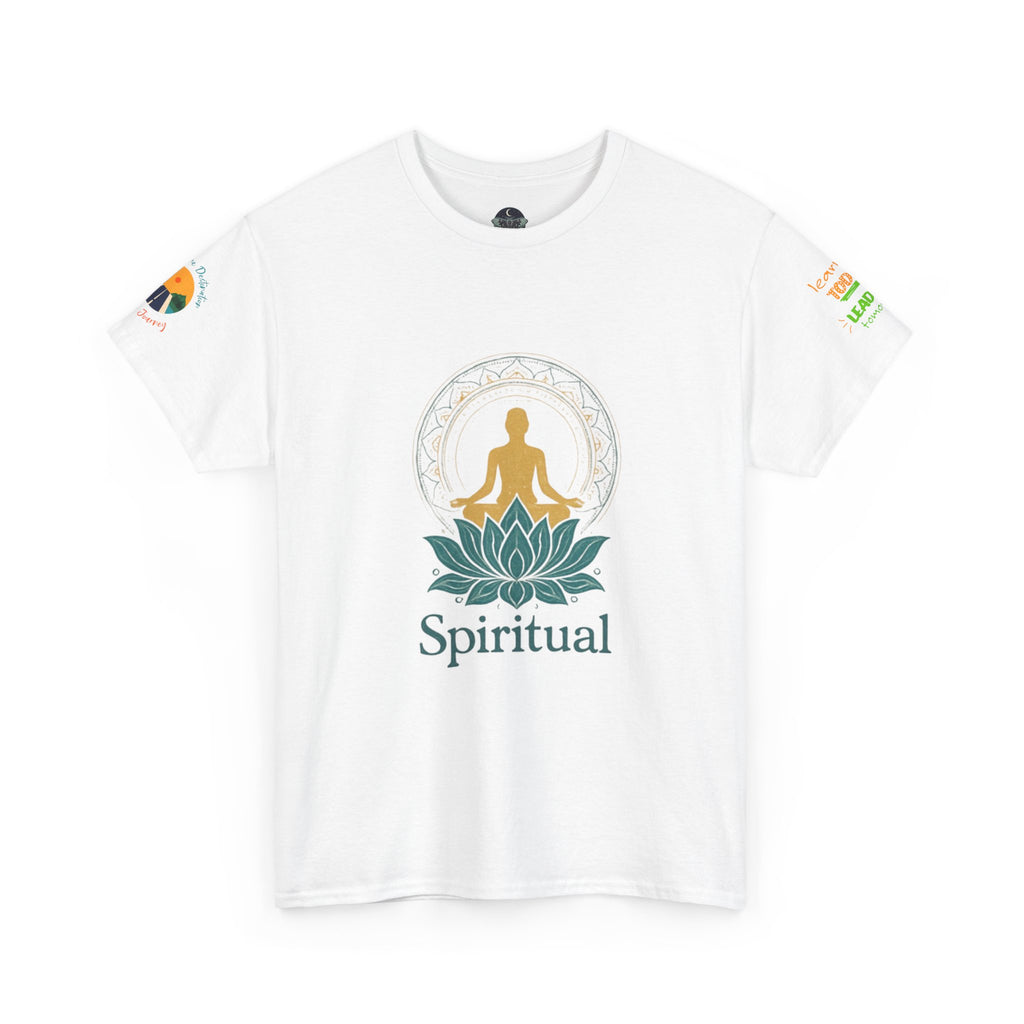 Spiritual Meditation Tee — Lotus Yoga Shirt with 'One who looks within is wise' Quote