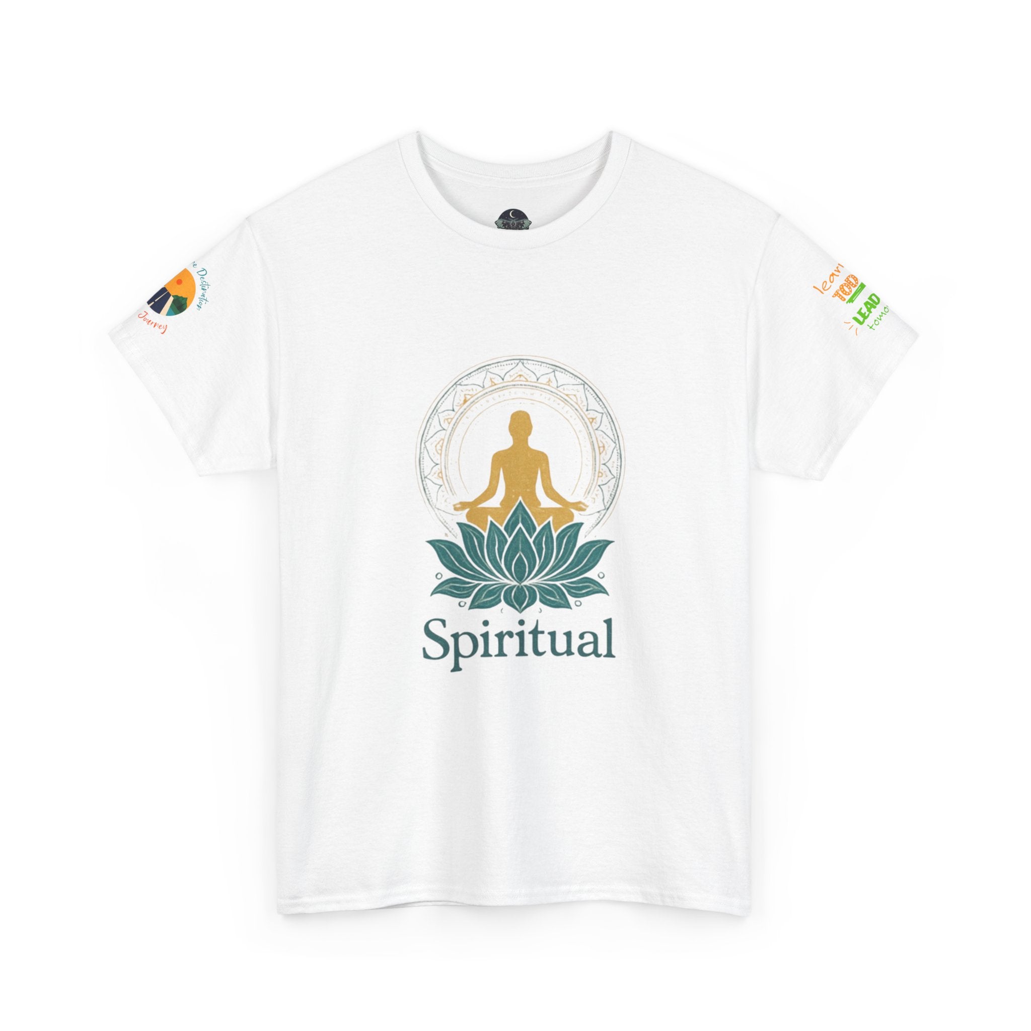 Spiritual Meditation Tee — Lotus Yoga Shirt with 'One who looks within is wise' Quote